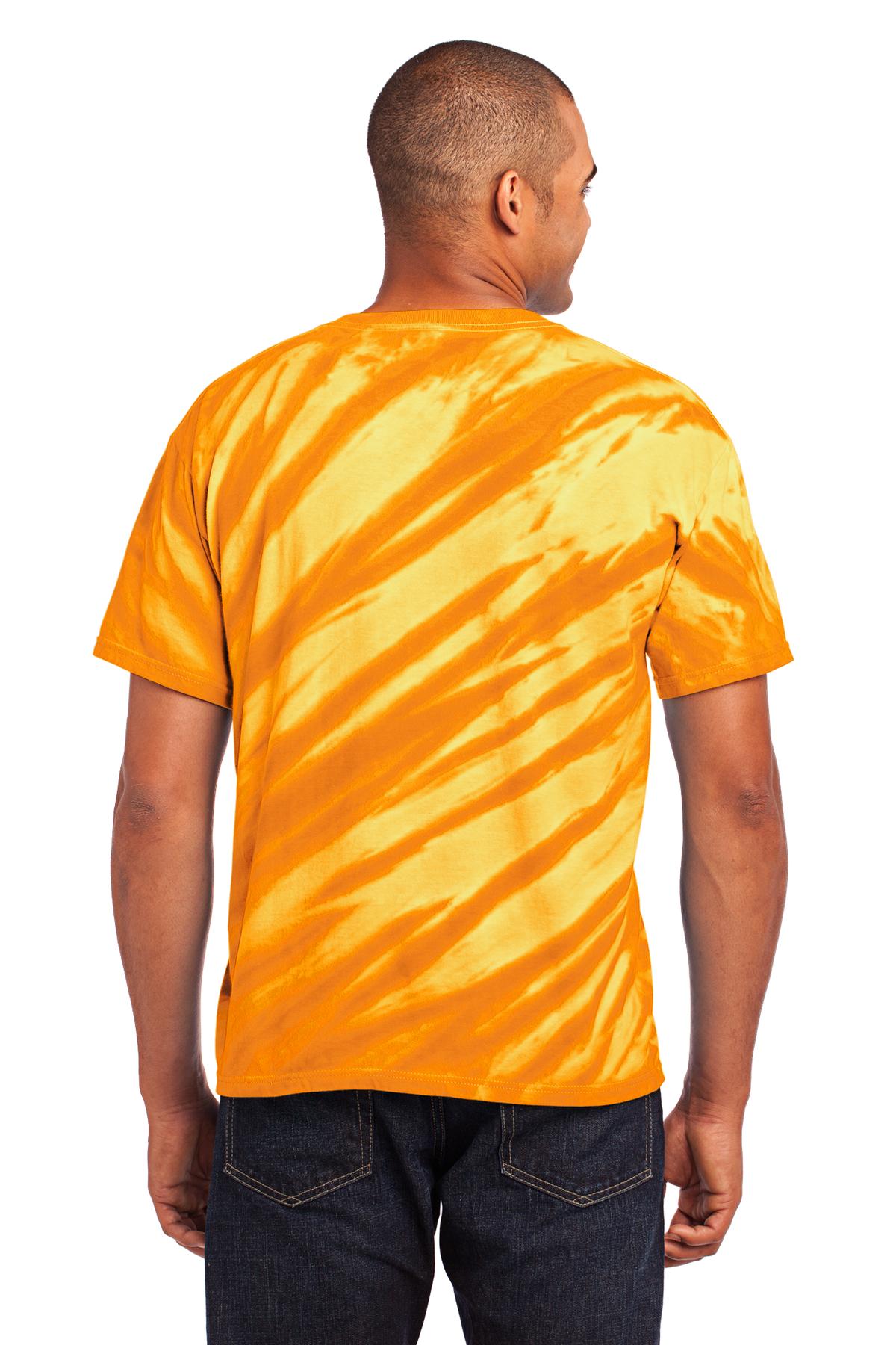 PC148 Port & Company - Tiger Stripe Tie-Dye Tee. - Back Image