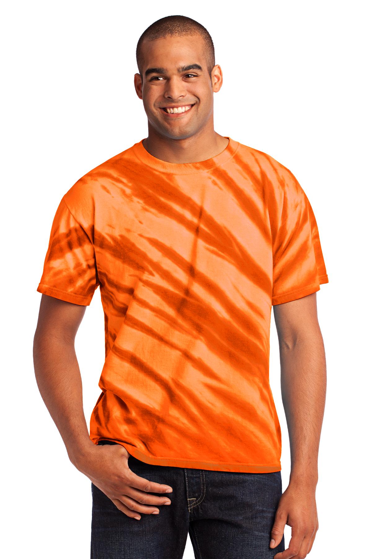 PC148 Port & Company - Tiger Stripe Tie-Dye Tee. PC148 Port & Company - Tiger Stripe Tie-Dye Tee.