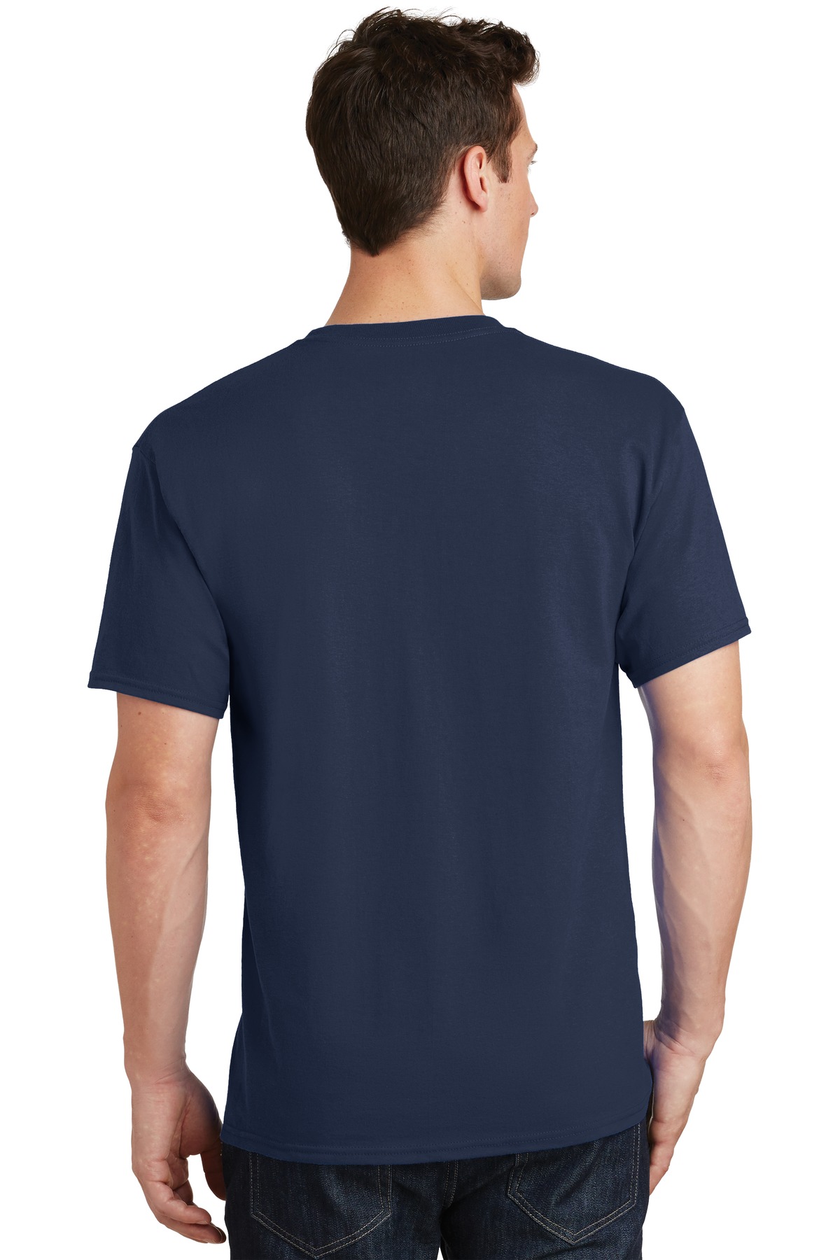 PC54 Port & Company Men's Core Cotton Short-Sleeve Tee - Back Image