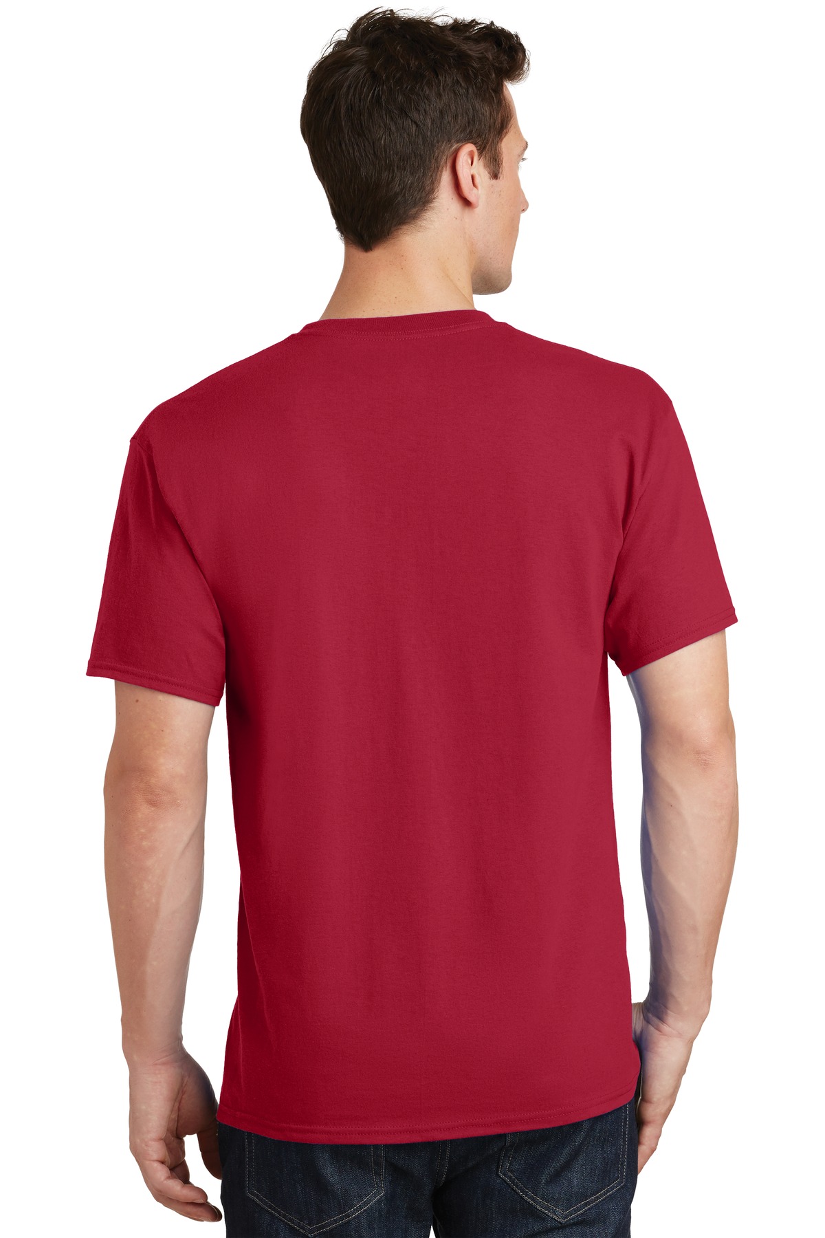 PC54 Port & Company Men's Core Cotton T-Shirt - Back Image