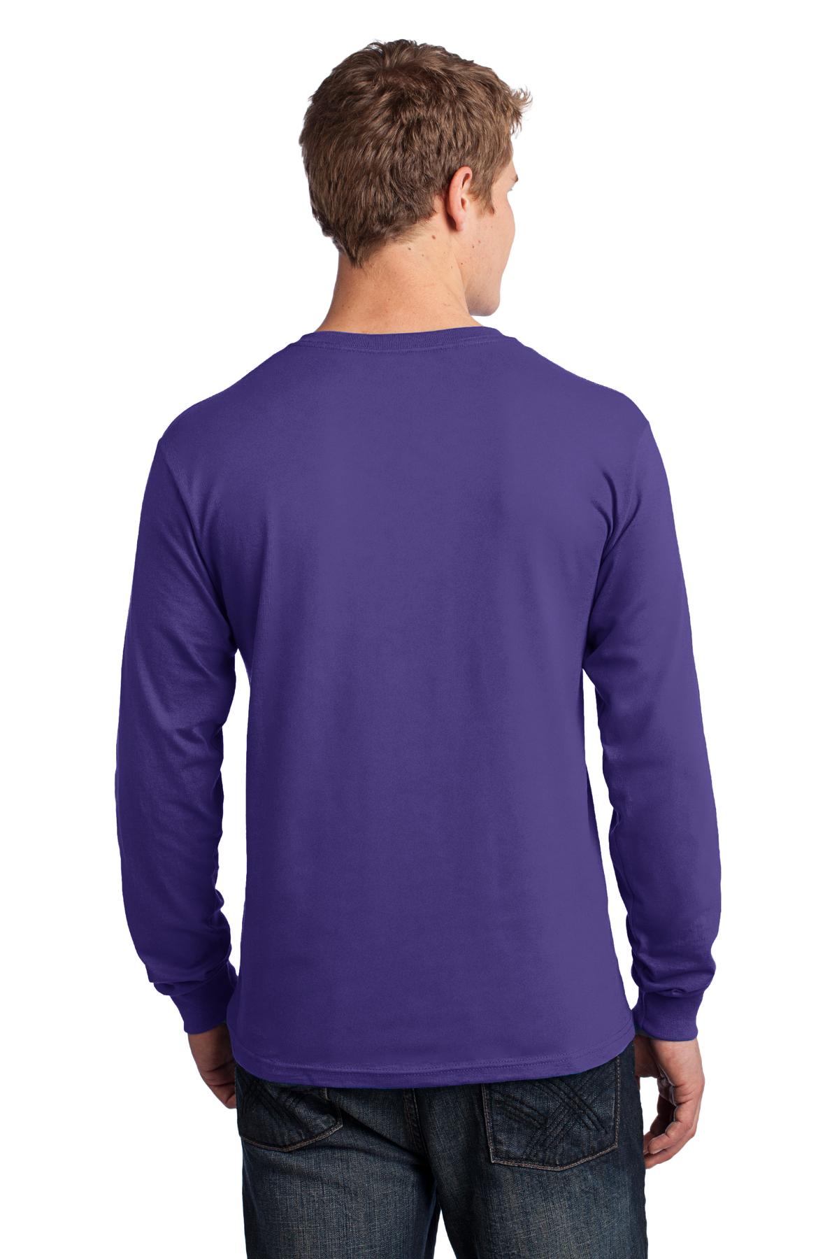 PC54LS Port & Company - Long Sleeve Core Cotton Tee. - Back Image