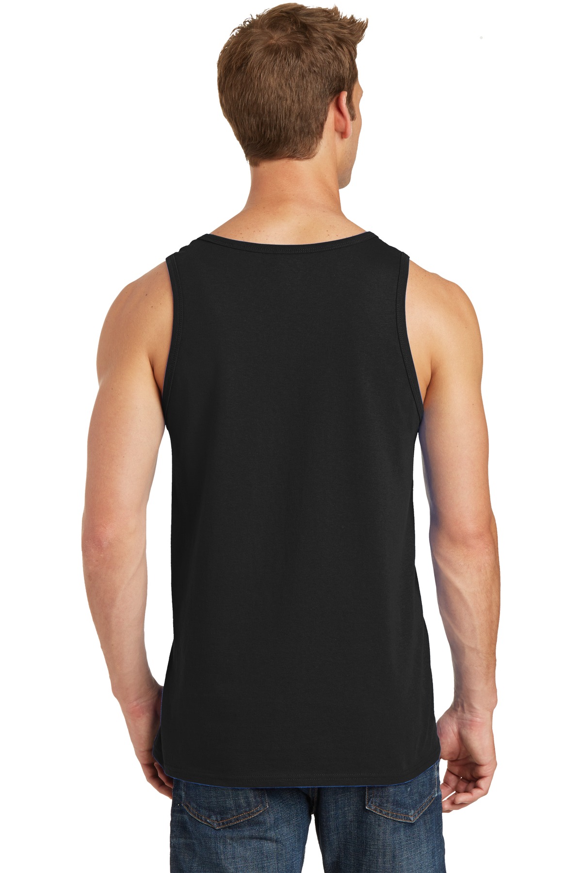 PC54TT Port & Company Core Cotton Tank Top. - Back Image