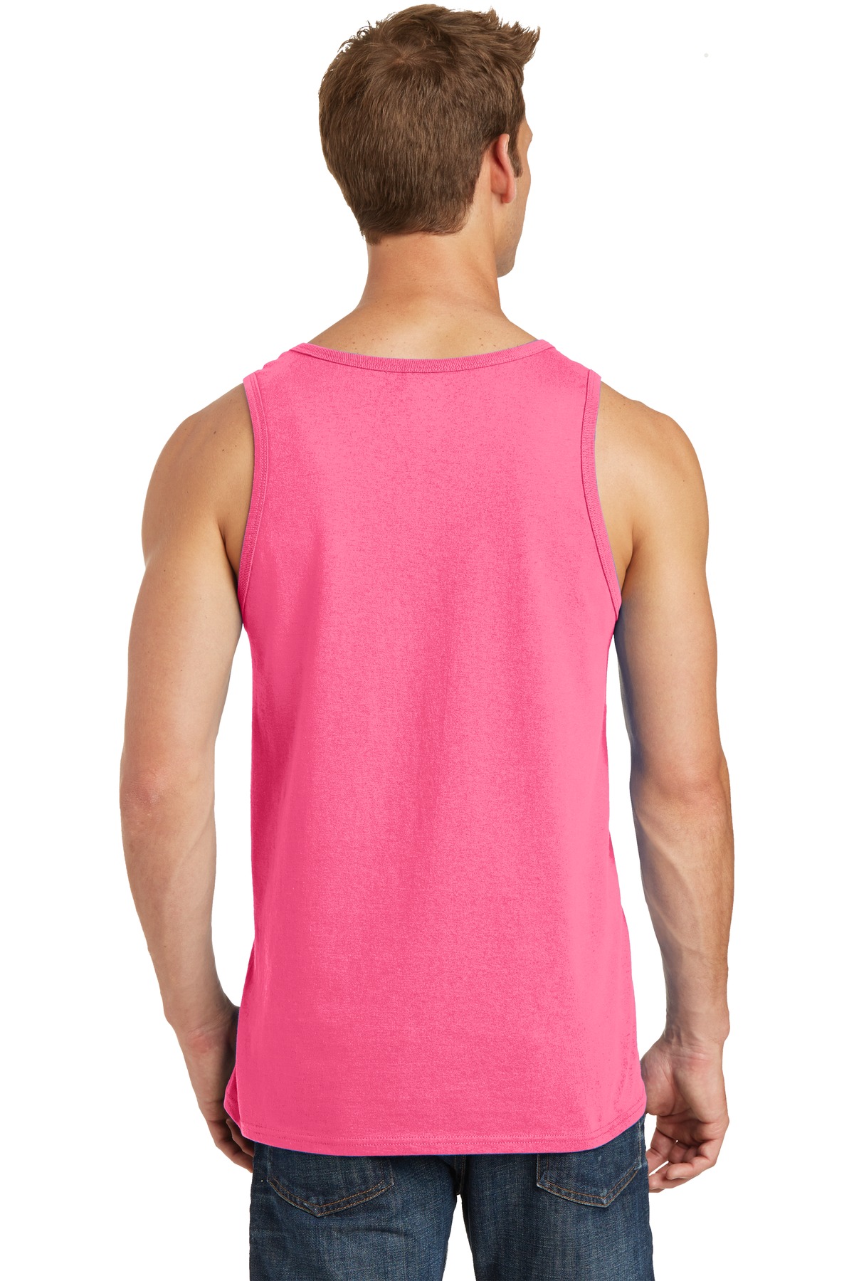 PC54TT Port & Company Core Cotton Tank Top. - Back Image