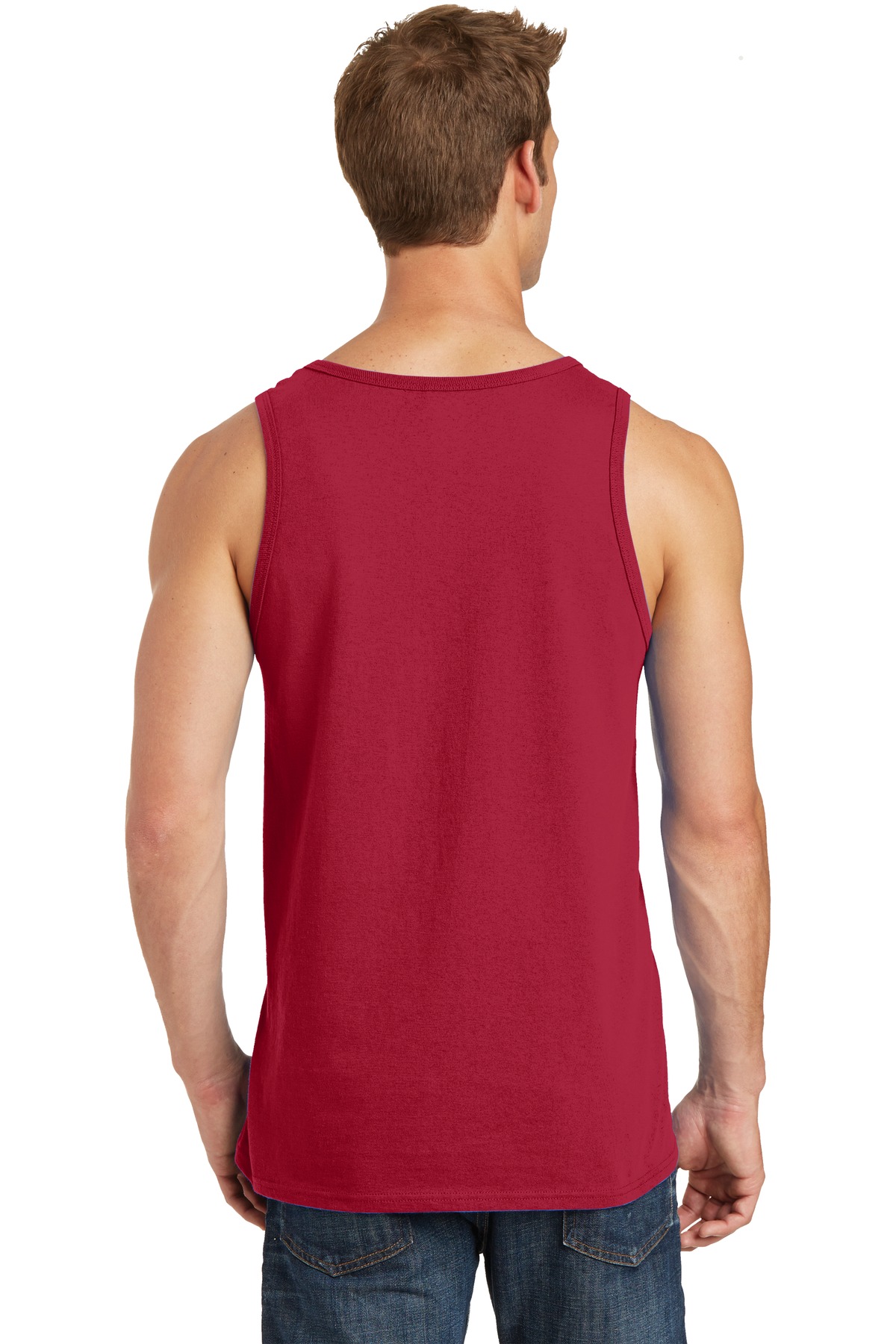 PC54TT Port & Company Core Cotton Tank Top. - Back Image