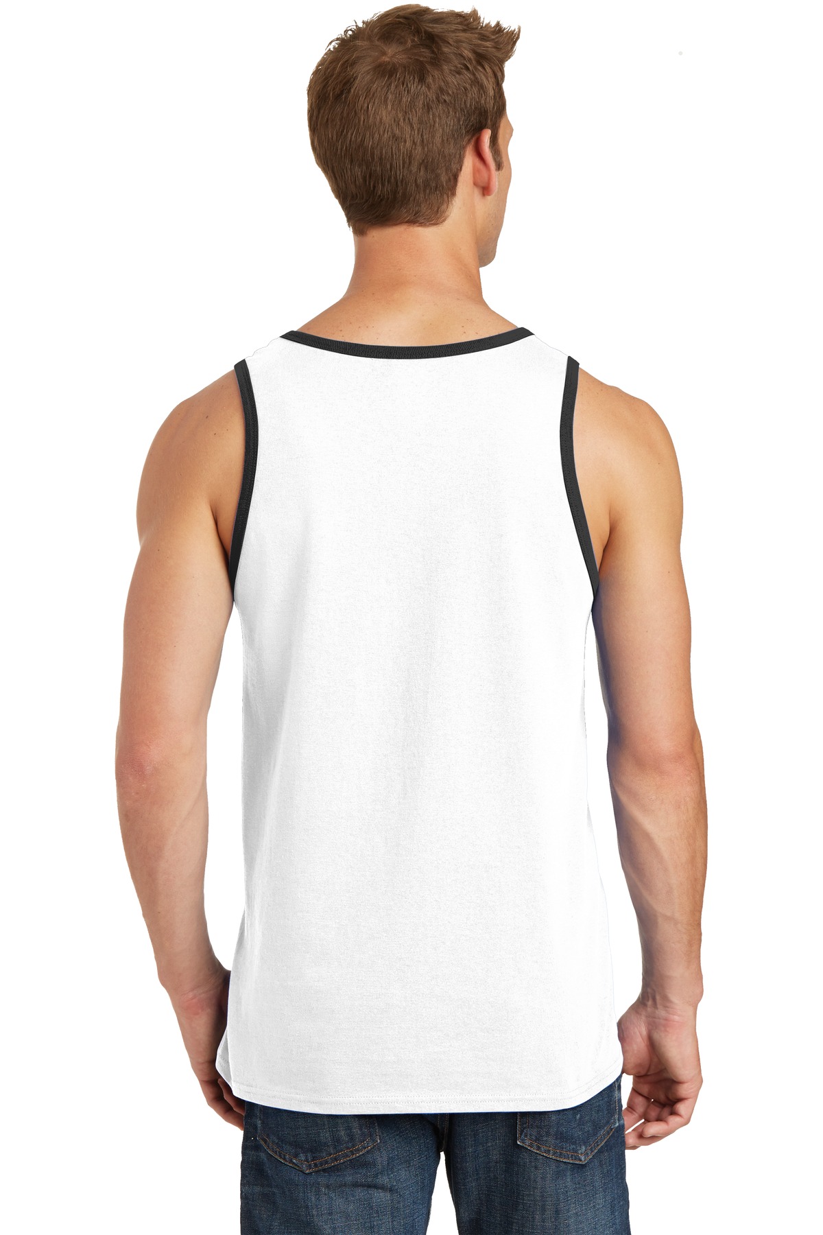 PC54TT Port & Company Core Cotton Tank Top. - Back Image