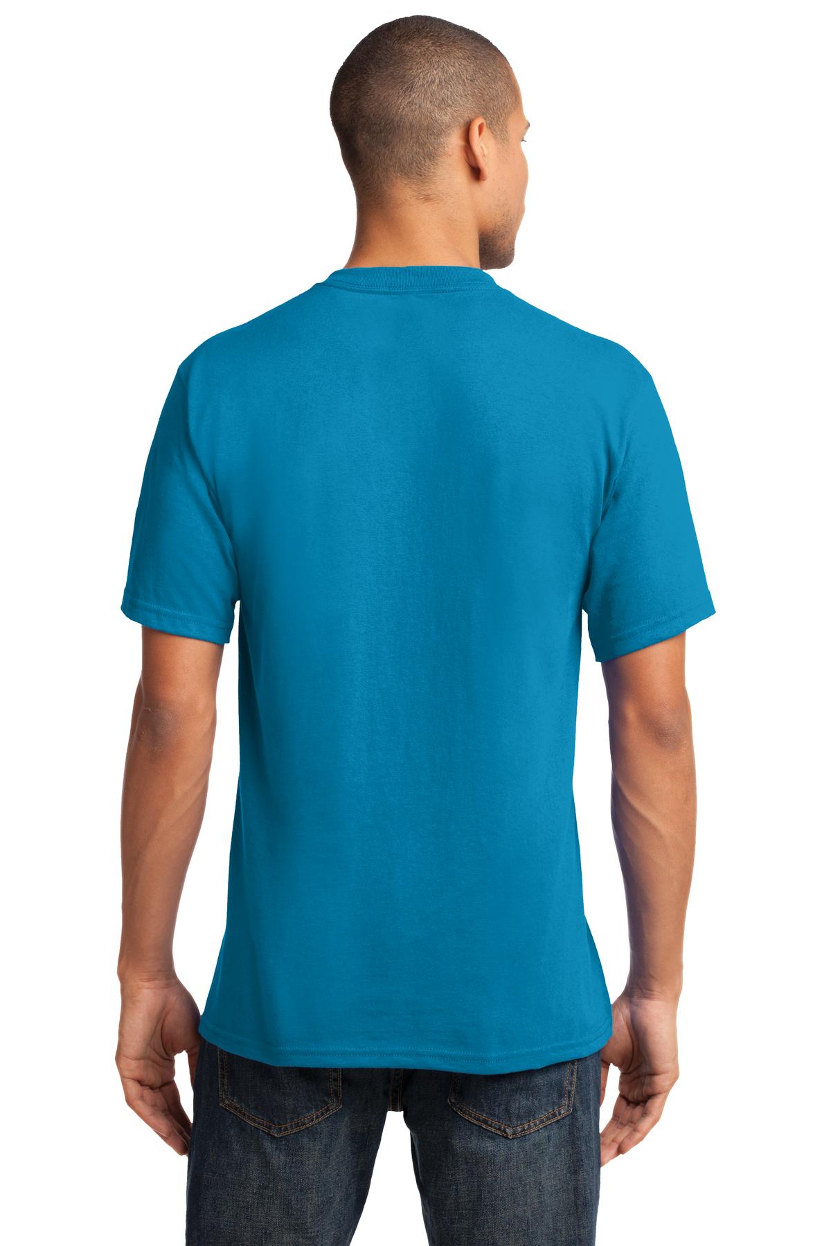 PC54V Port & Company Core Cotton V-Neck Tee. - Back Image