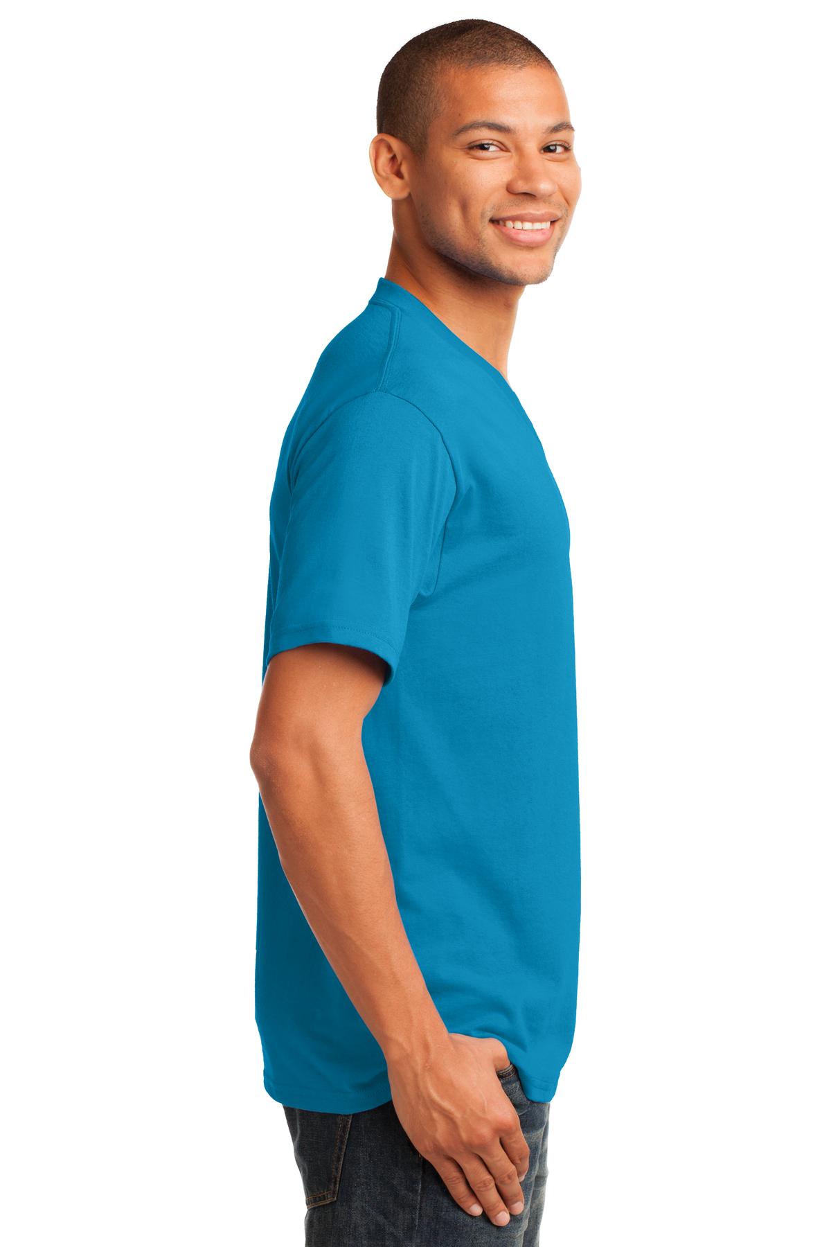 PC54V Port & Company Core Cotton V-Neck Tee. - Siide Image