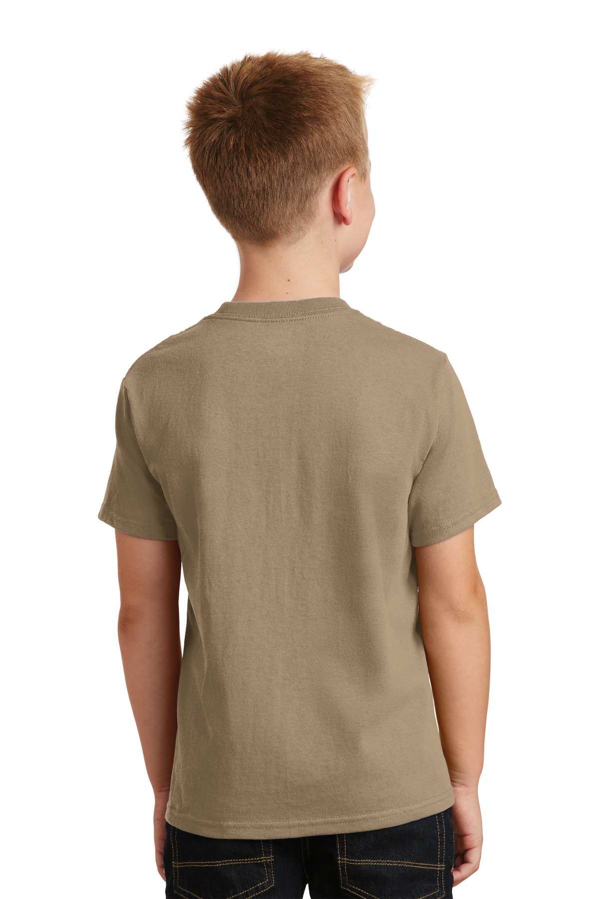 Port & Company Direct to Film (DTF) PC54Y - Youth Core Cotton Tee. - Back Image