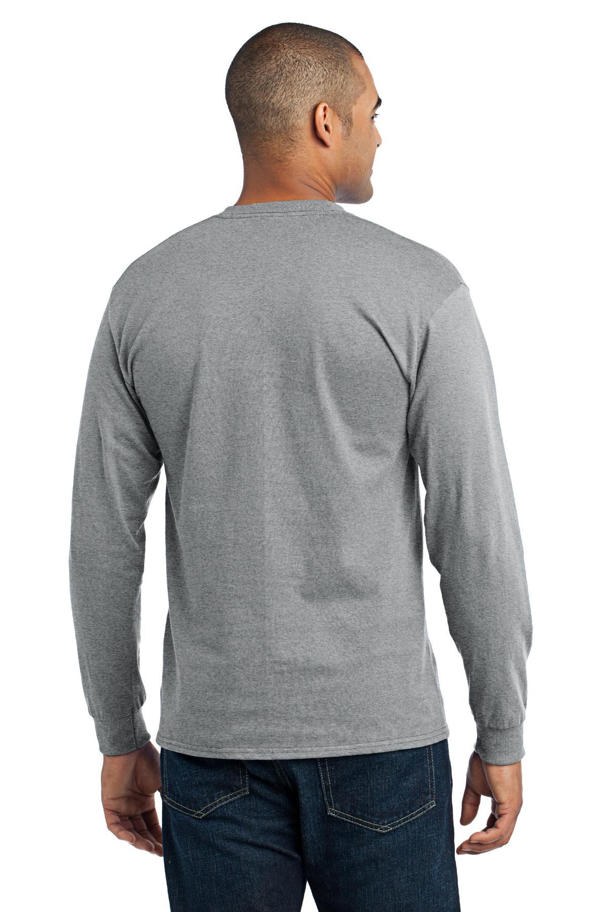PC55LS Port & Company - Long Sleeve Core Blend Tee. - Back Image