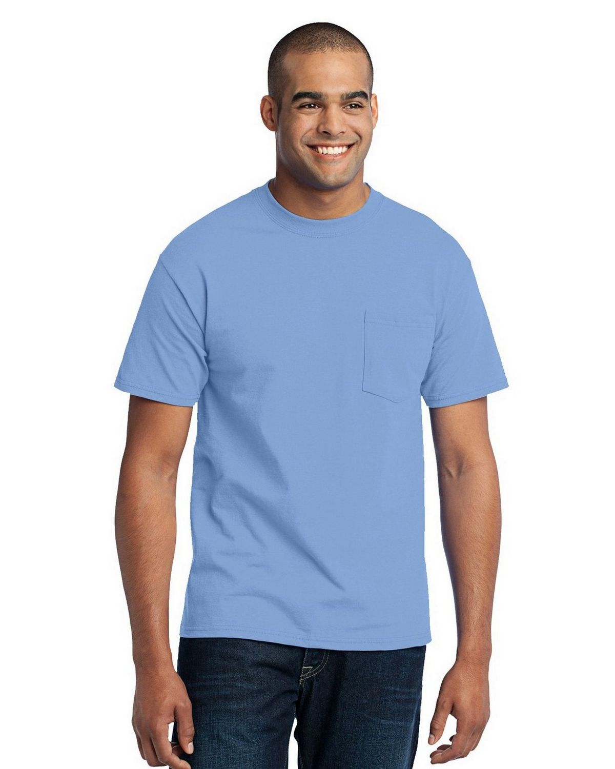 PC55PT Port & Company Tall Core Blend Pocket Tee.