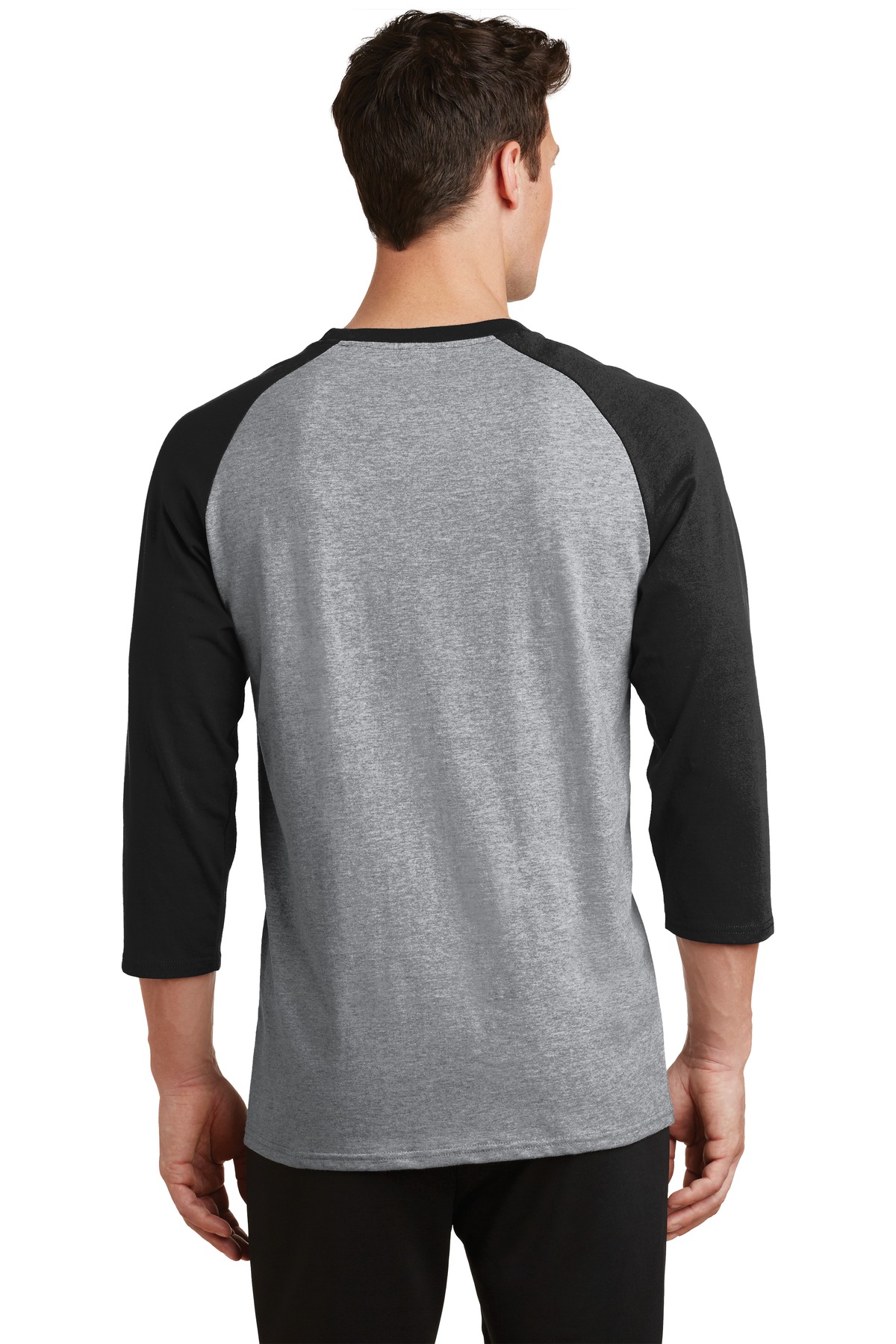 PC55RS Port & Company Core Blend 3/4-Sleeve Raglan Tee. - Back Image