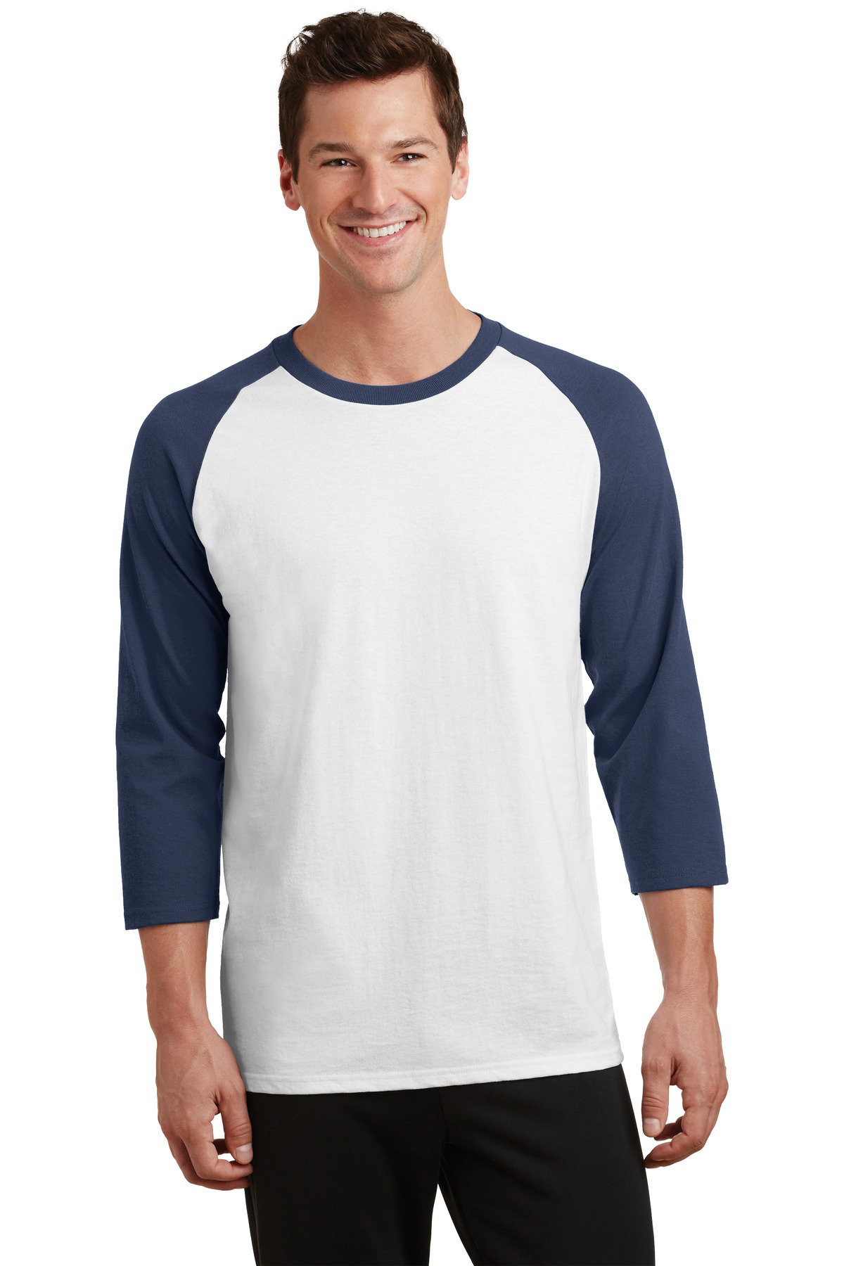 PC55RS Port & Company Core Blend 3/4-Sleeve Raglan Tee.