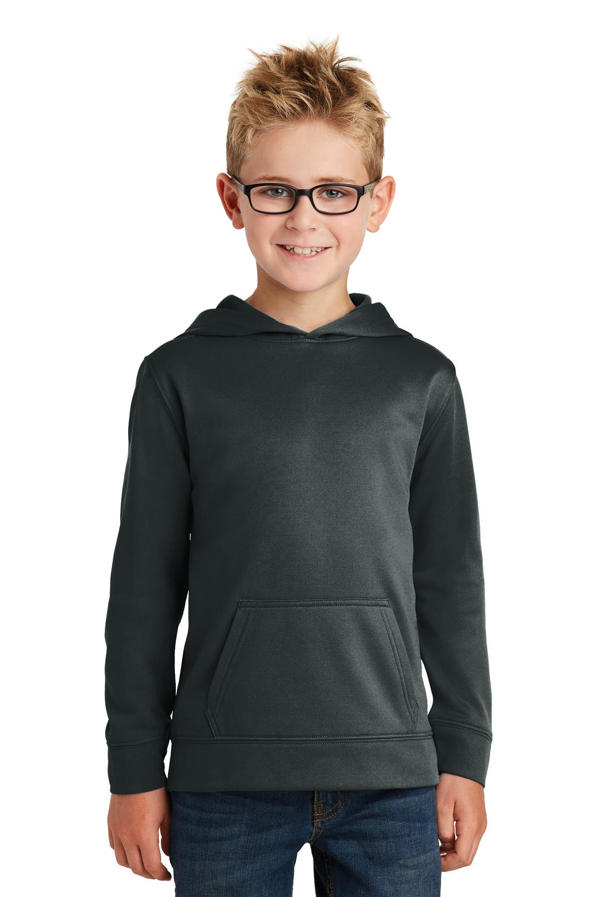 PC590YH Port & Company Youth Performance Fleece Pullover Hooded Sweatshirt.