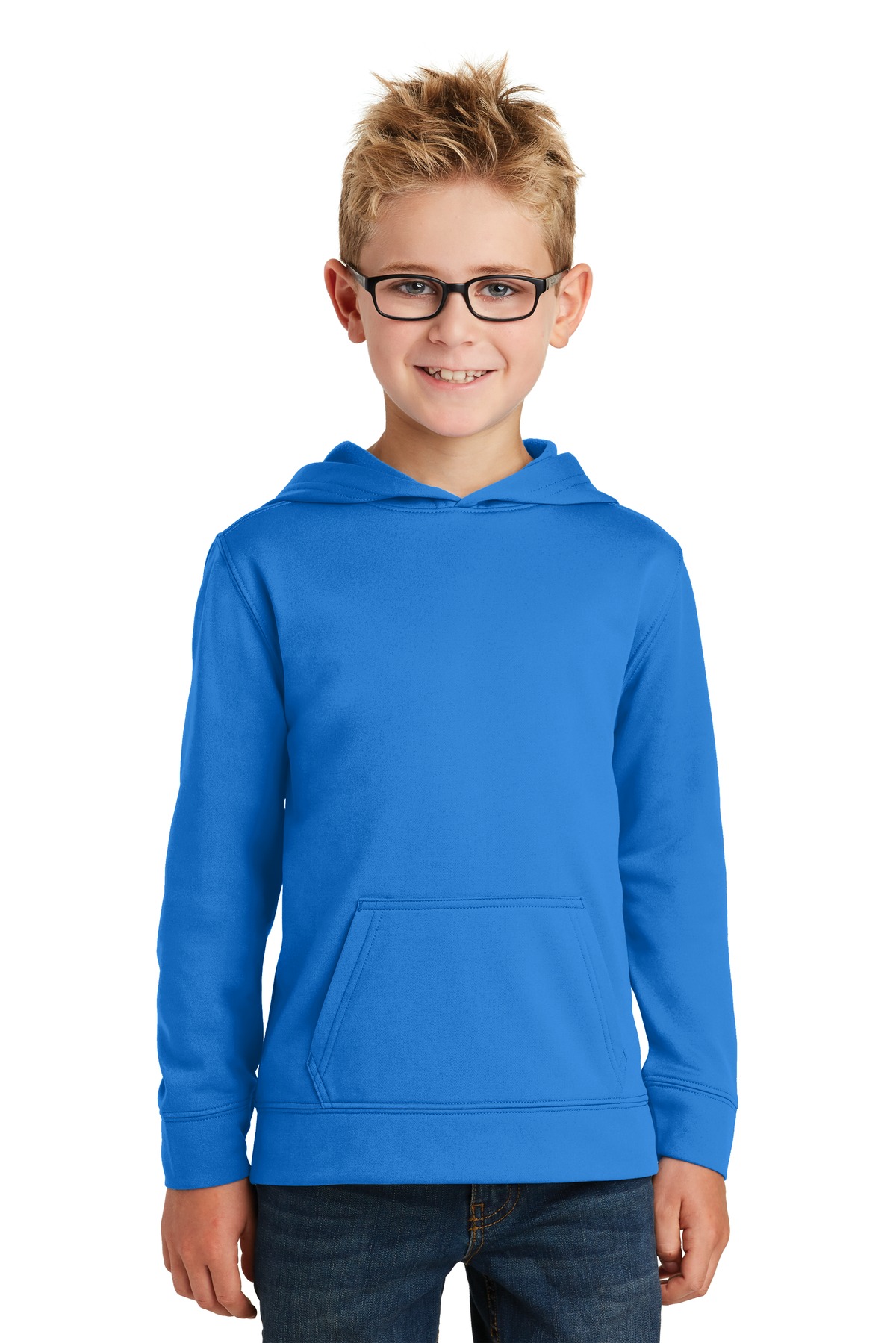 PC590YH Port & Company Youth Performance Fleece Pullover Hooded Sweatshirt.