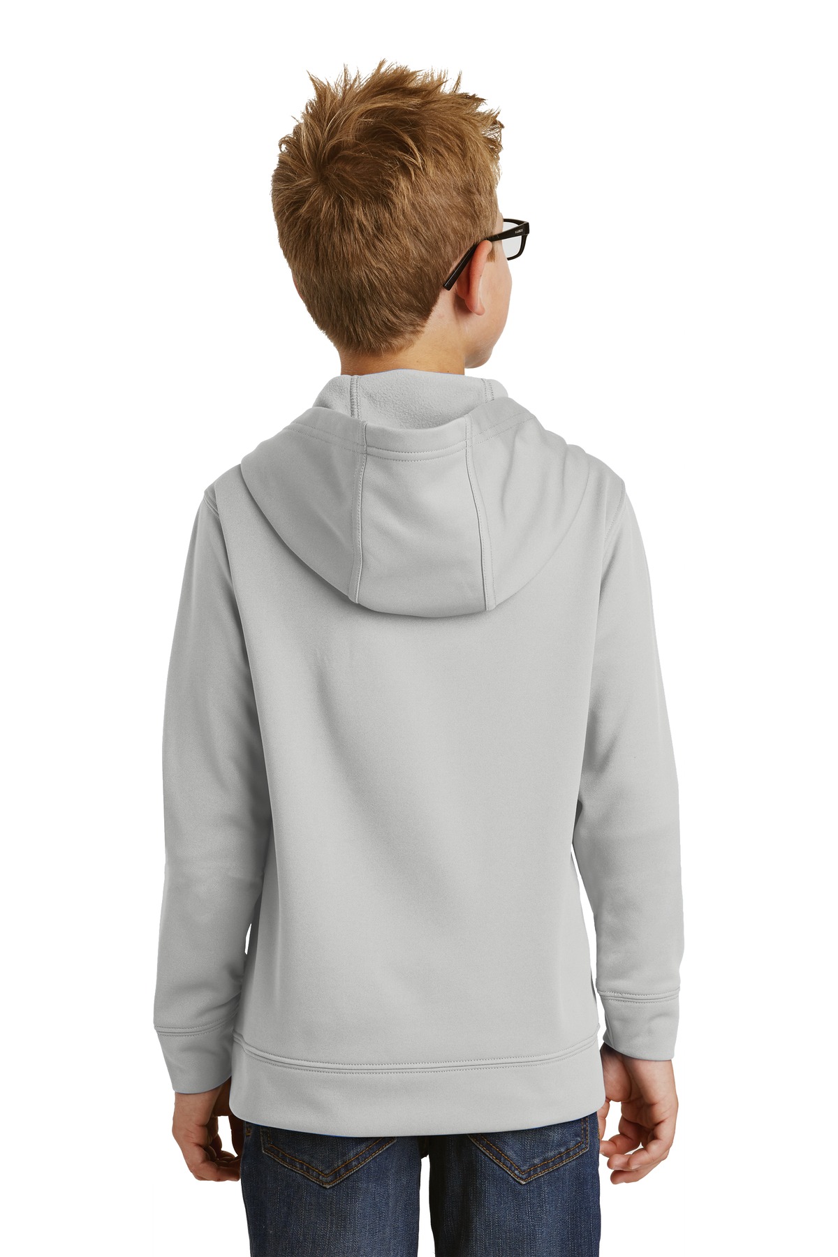 PC590YH Port & Company Youth Performance Fleece Pullover Hooded Sweatshirt. - Back Image
