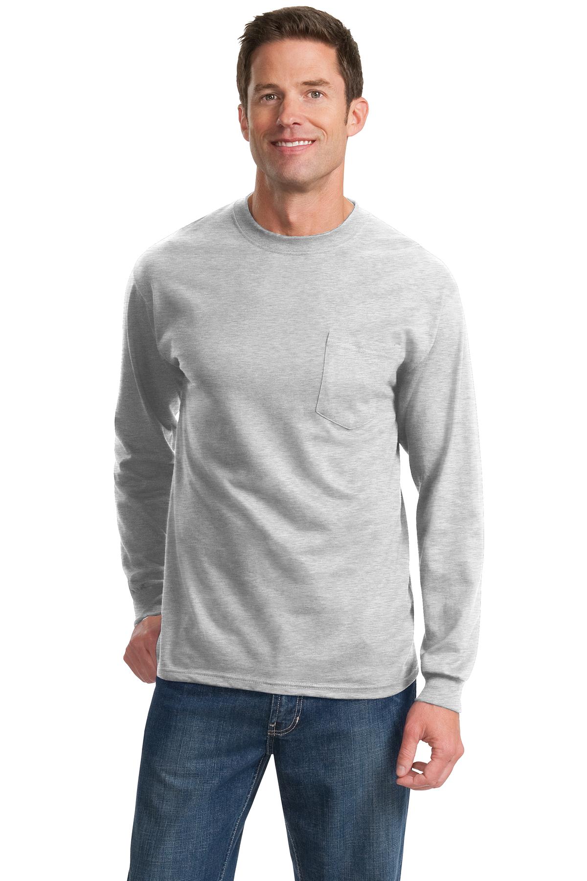 PC61LSP Port & Company - Long Sleeve Essential Pocket Tee.