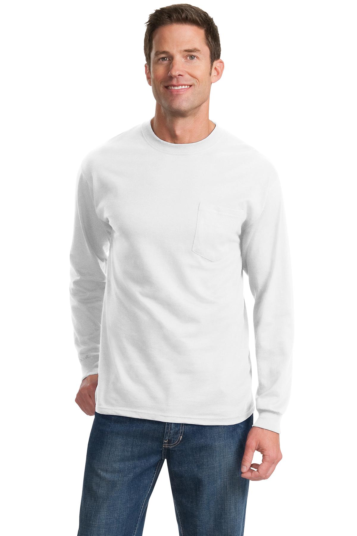 PC61LSP Port & Company - Long Sleeve Essential Pocket Tee.