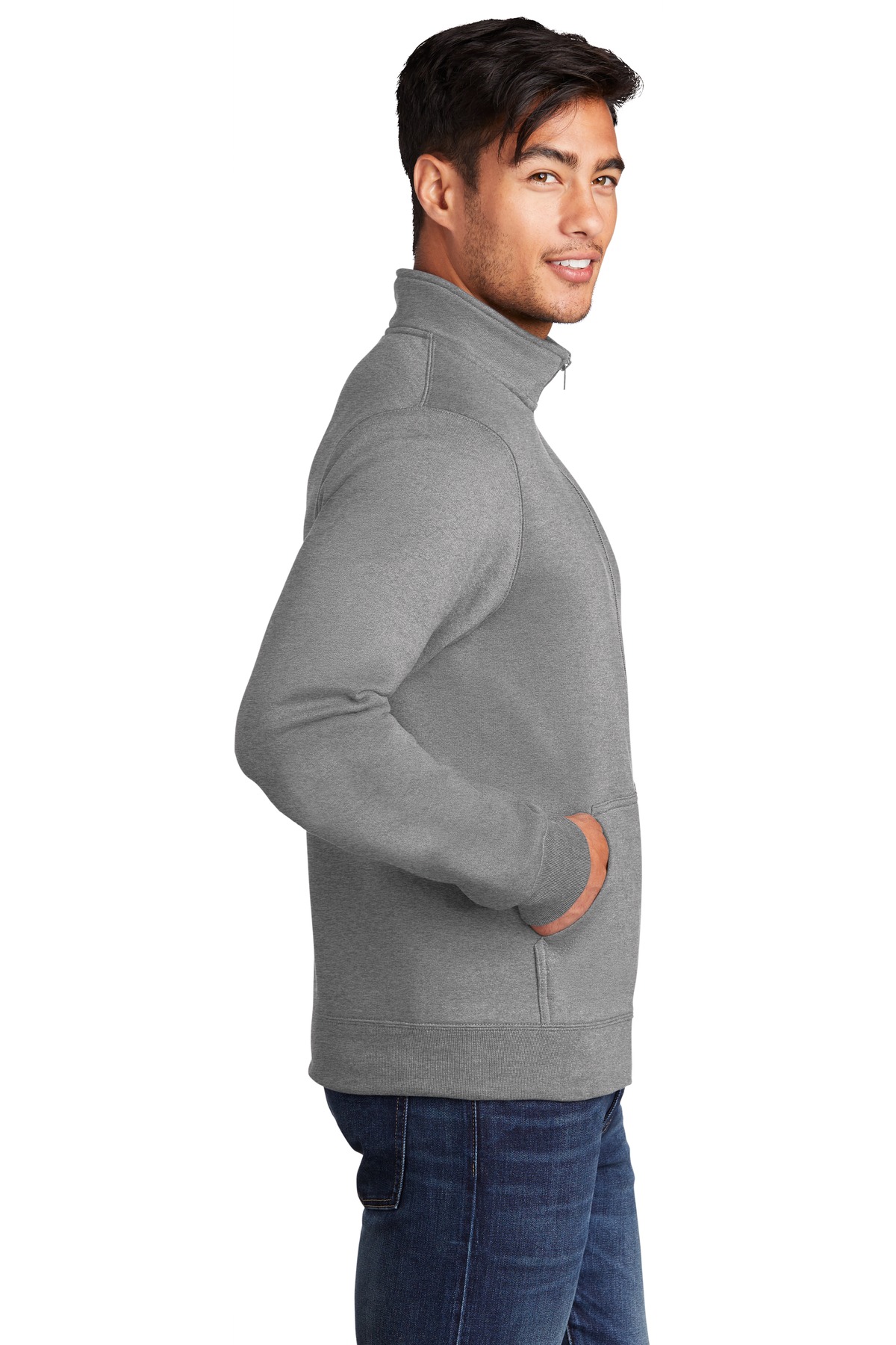 PC78FZ Port & Company Core Fleece Cadet Full-Zip Sweatshirt - Siide Image