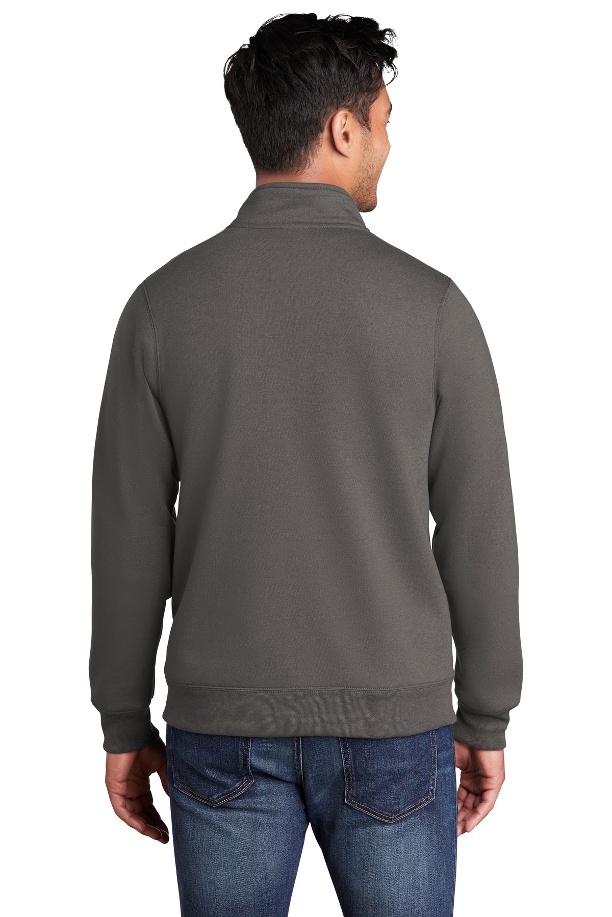PC78FZ Port & Company Core Fleece Cadet Full-Zip Sweatshirt - Back Image