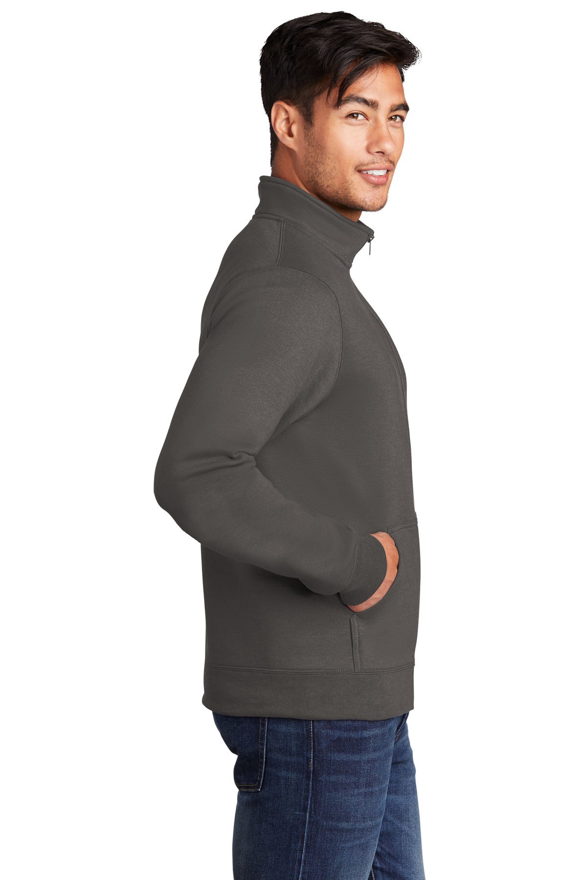 PC78FZ Port & Company Core Fleece Cadet Full-Zip Sweatshirt - Siide Image