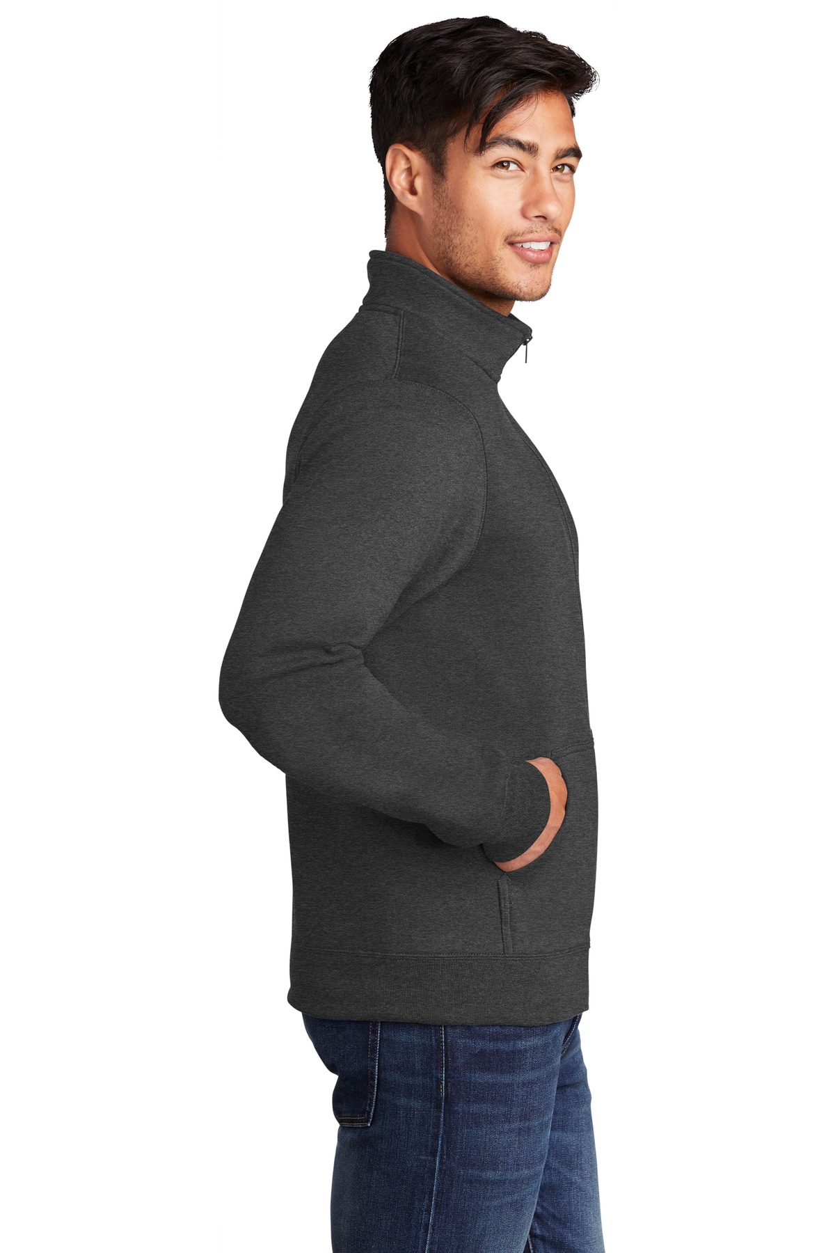 PC78FZ Port & Company Core Fleece Cadet Full-Zip Sweatshirt - Siide Image