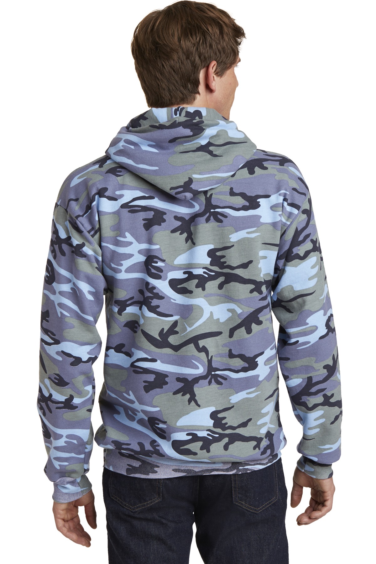 PC78HC Port & Company Core Fleece Camo Pullover Hooded Sweatshirt. PC78HC Port & Company Core Fleece Camo Pullover Hooded Sweatshirt. - Back Image