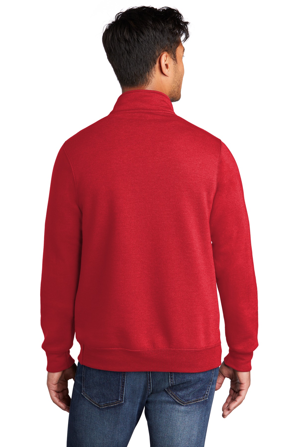 PC78Q Port & Company Core Fleece 1/4-Zip Pullover Sweatshirt - Back Image