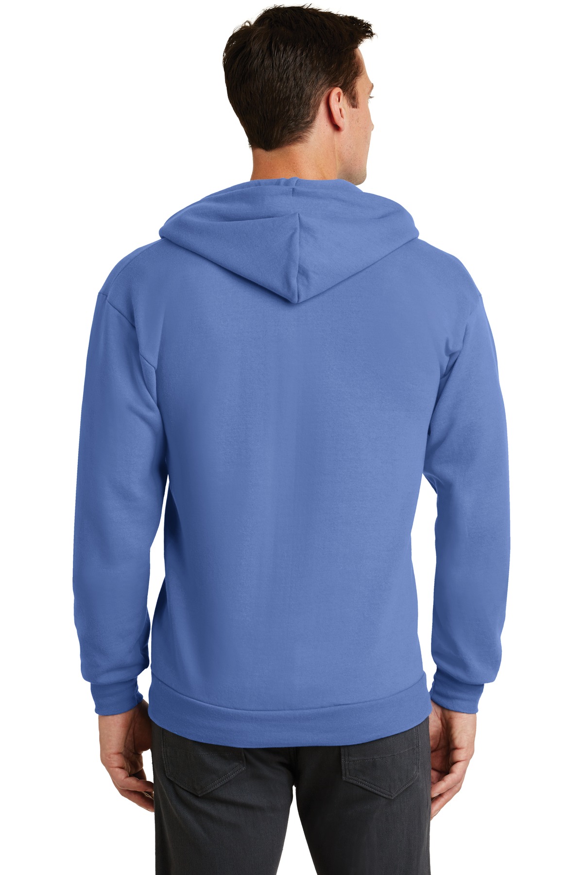 PC78ZH Port & Company - Core Fleece Full-Zip Hooded Sweatshirt. - Back Image