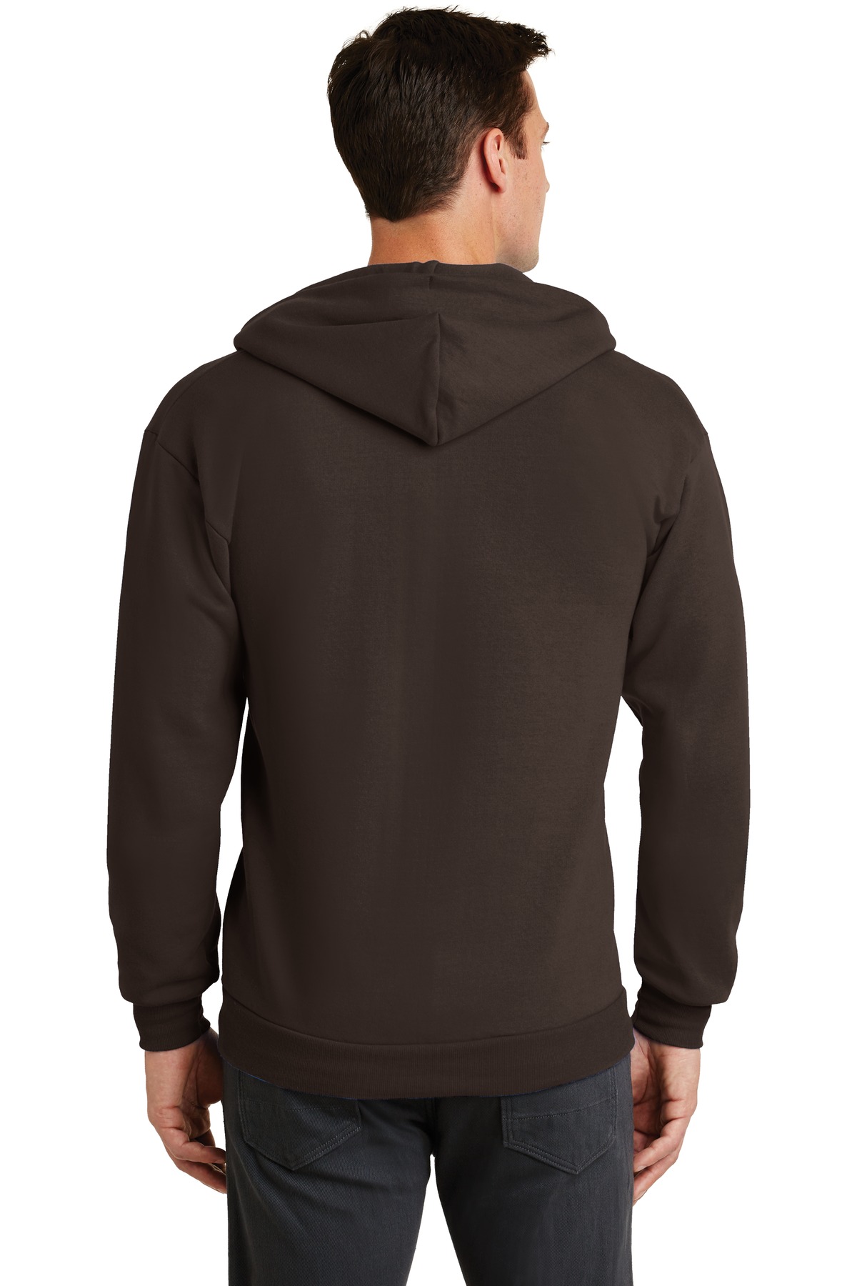 PC78ZH Port & Company - Core Fleece Full-Zip Hooded Sweatshirt - Back Image