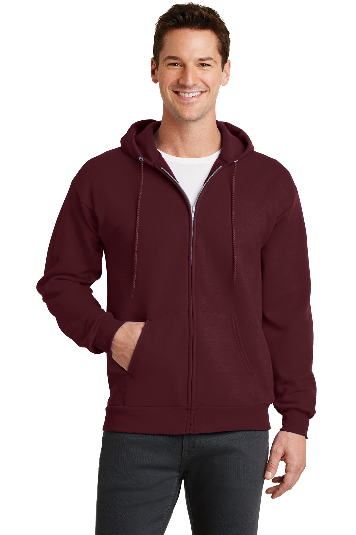 PC78ZH Port & Company - Core Fleece Full-Zip Hooded Sweatshirt.