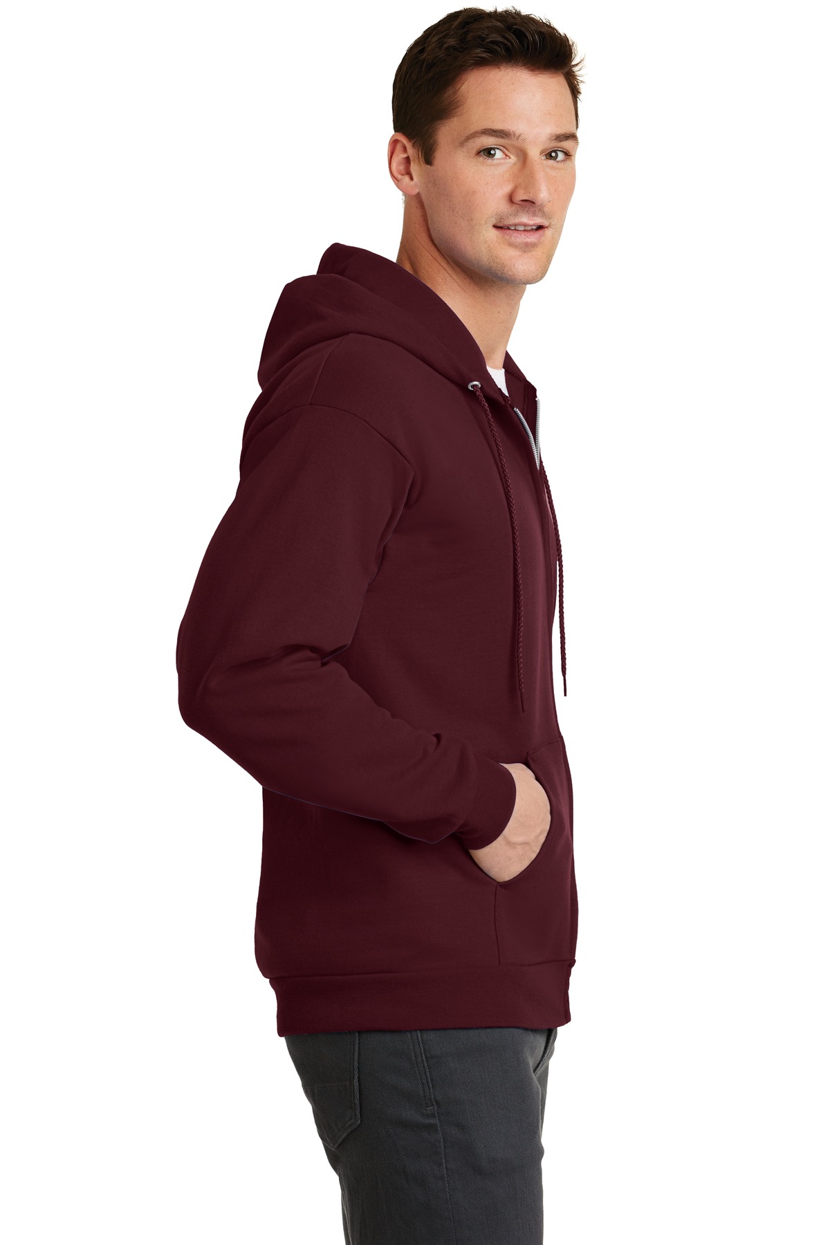 PC78ZH Port & Company - Core Fleece Full-Zip Hooded Sweatshirt. - Siide Image