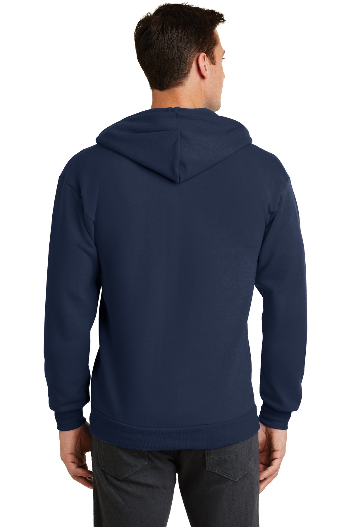 PC78ZH Port & Company - Core Fleece Full-Zip Hooded Sweatshirt. PC78ZH Port & Company - Core Fleece Full-Zip Hooded Sweatshirt. - Back Image