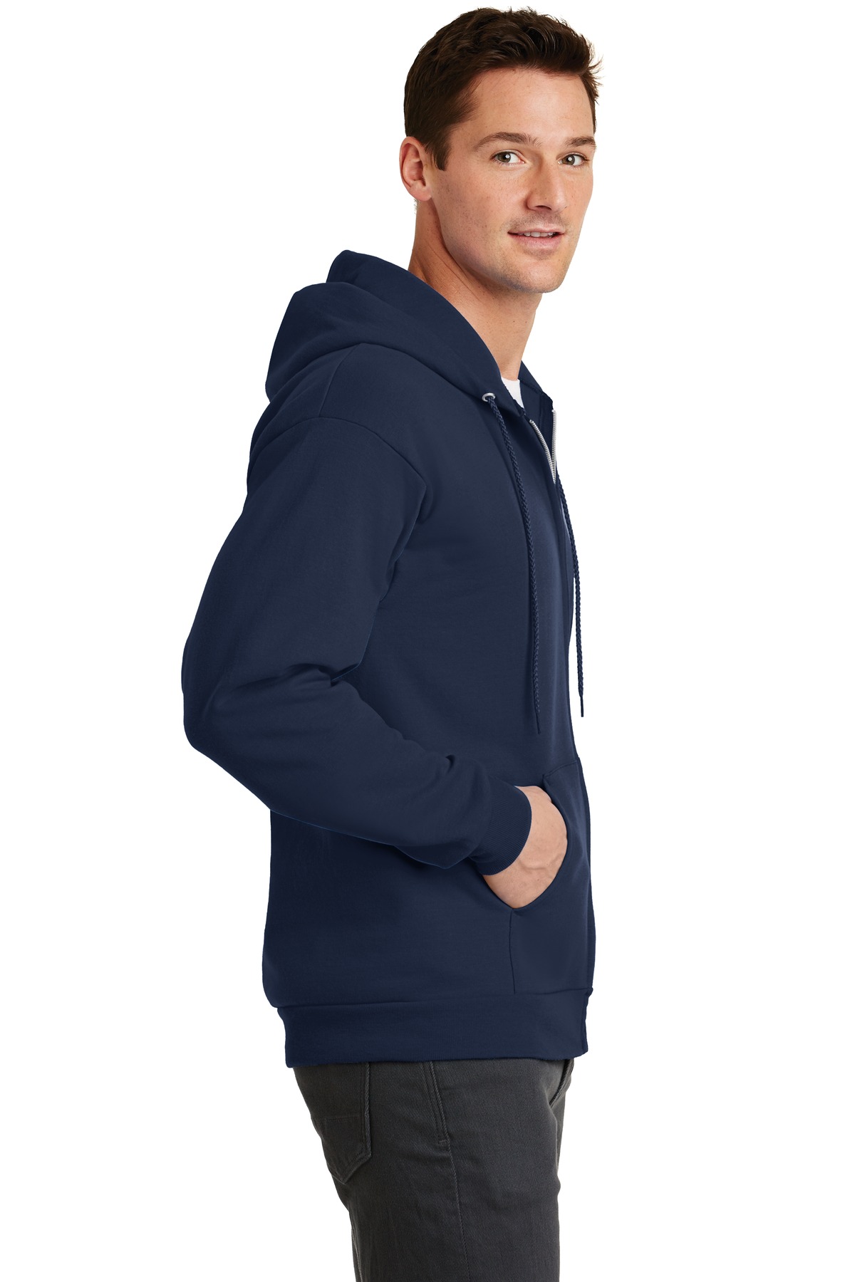 PC78ZH Port & Company - Core Fleece Full-Zip Hooded Sweatshirt. PC78ZH Port & Company - Core Fleece Full-Zip Hooded Sweatshirt. - Siide Image
