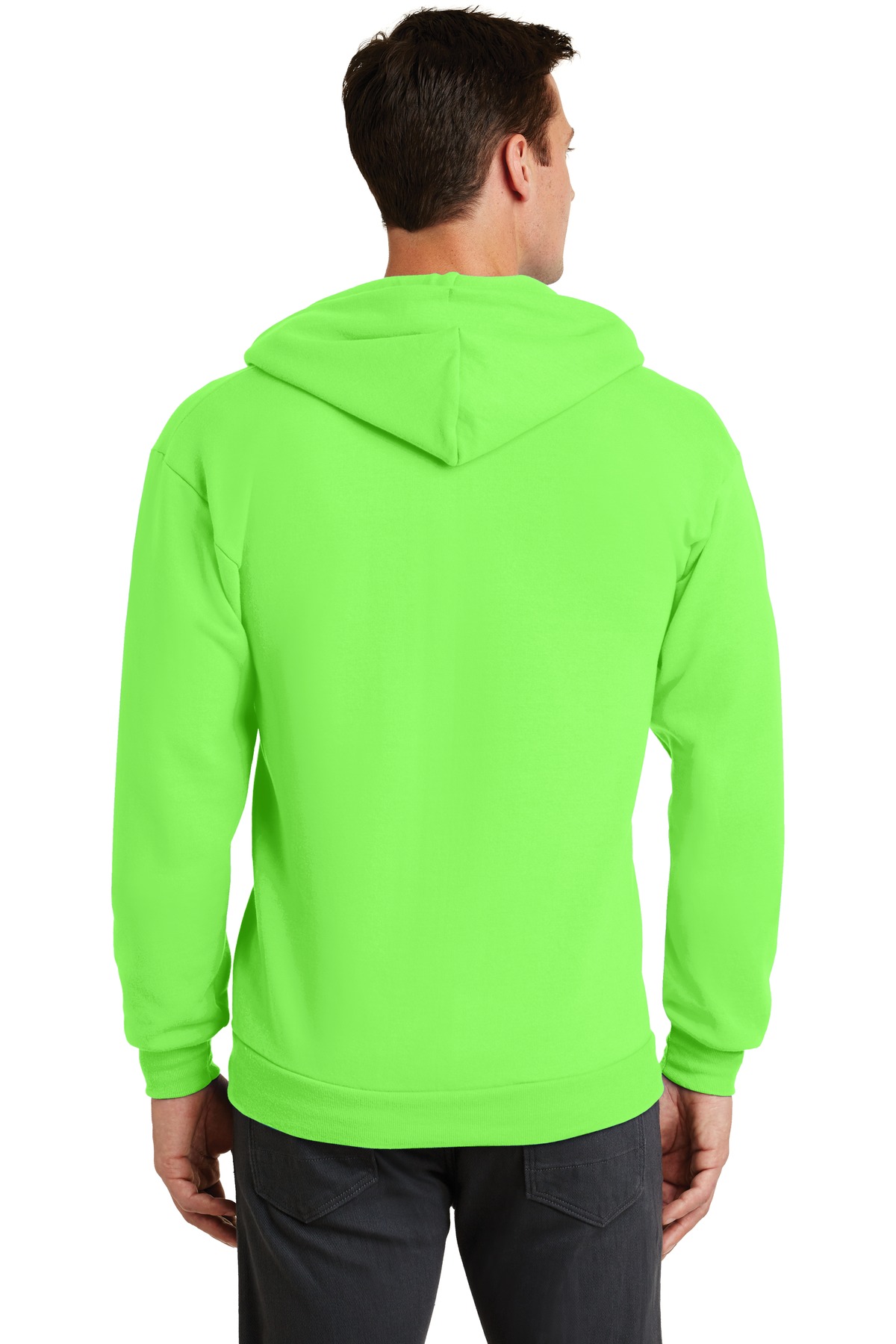 PC78ZH Port & Company - Core Fleece Full-Zip Hooded Sweatshirt. - Back Image