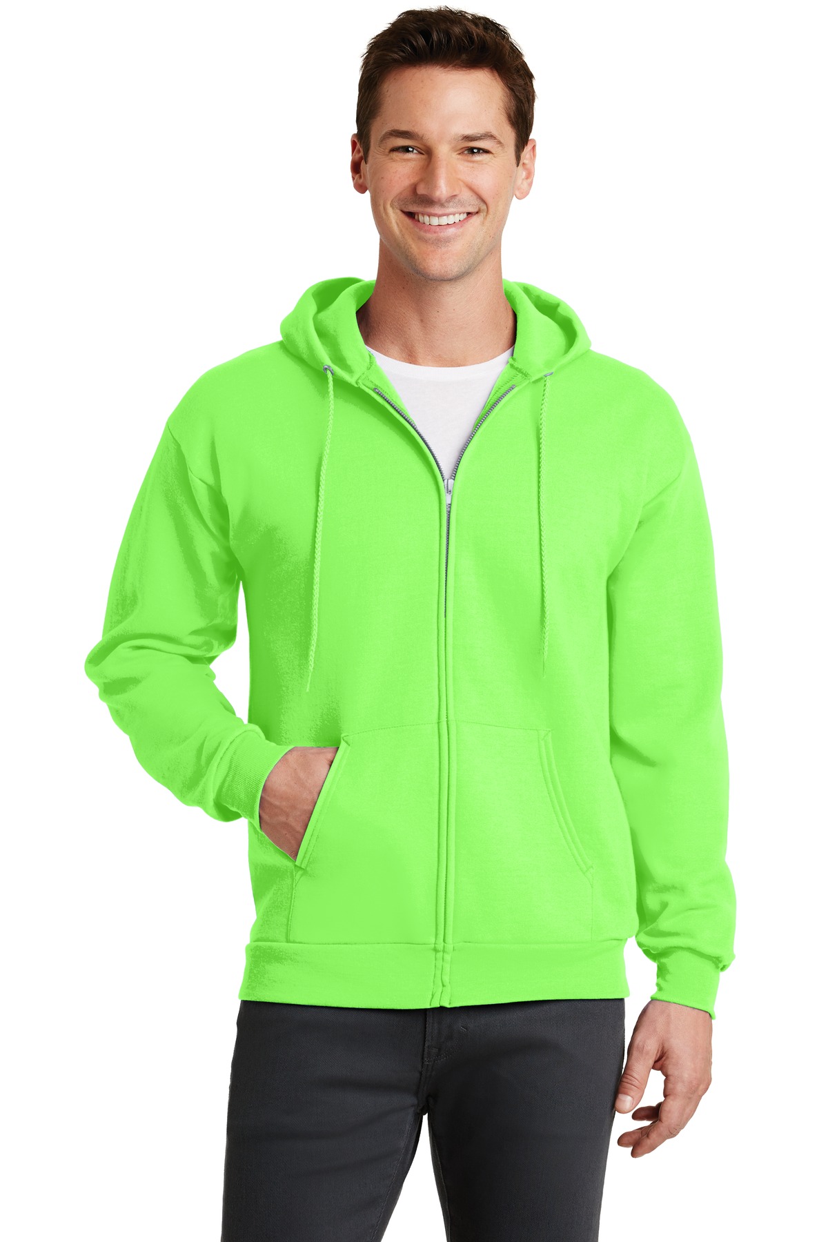 PC78ZH Port & Company - Core Fleece Full-Zip Hooded Sweatshirt.