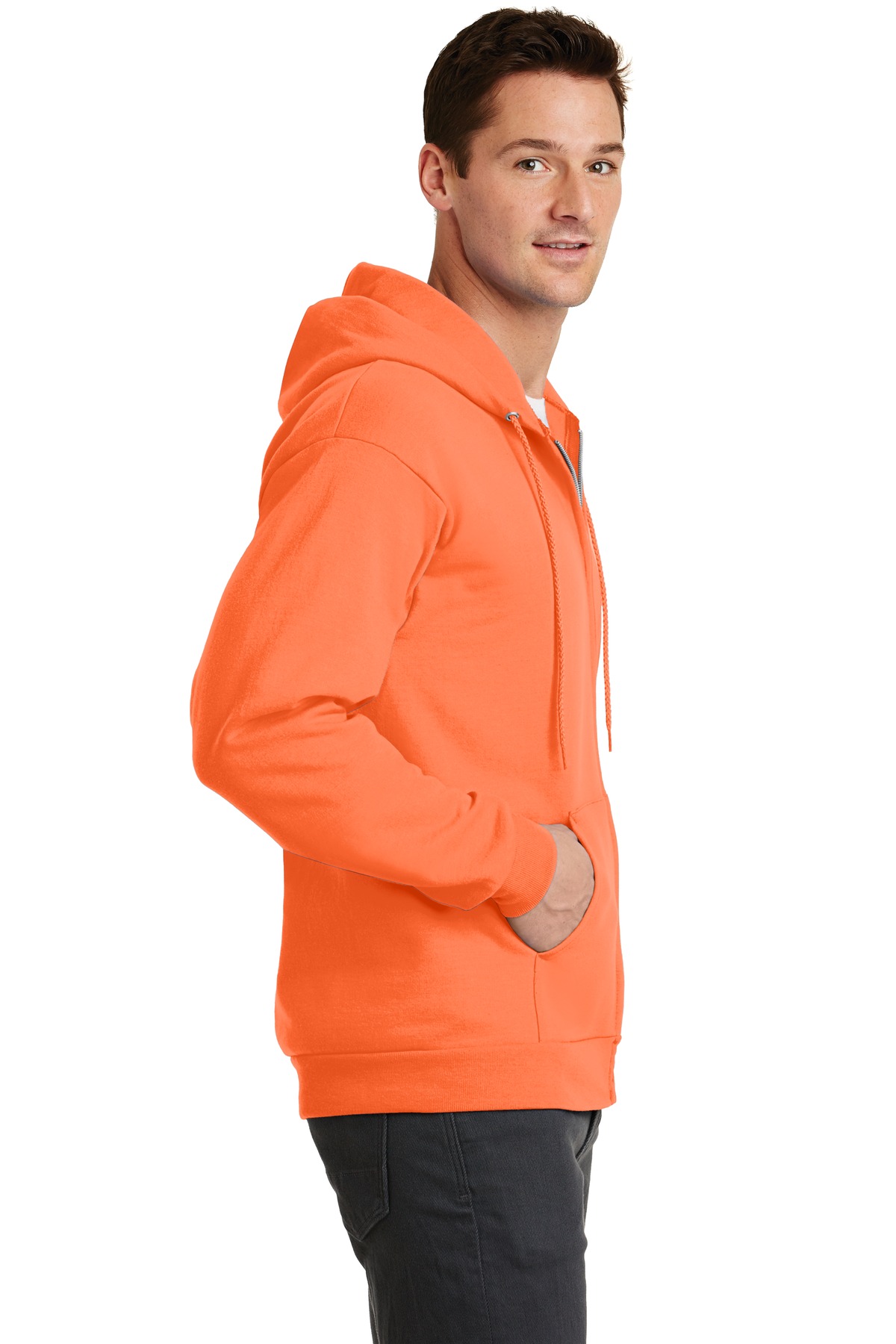 PC78ZH Port & Company Core Fleece Full-Zip Hooded Sweatshirt - Siide Image