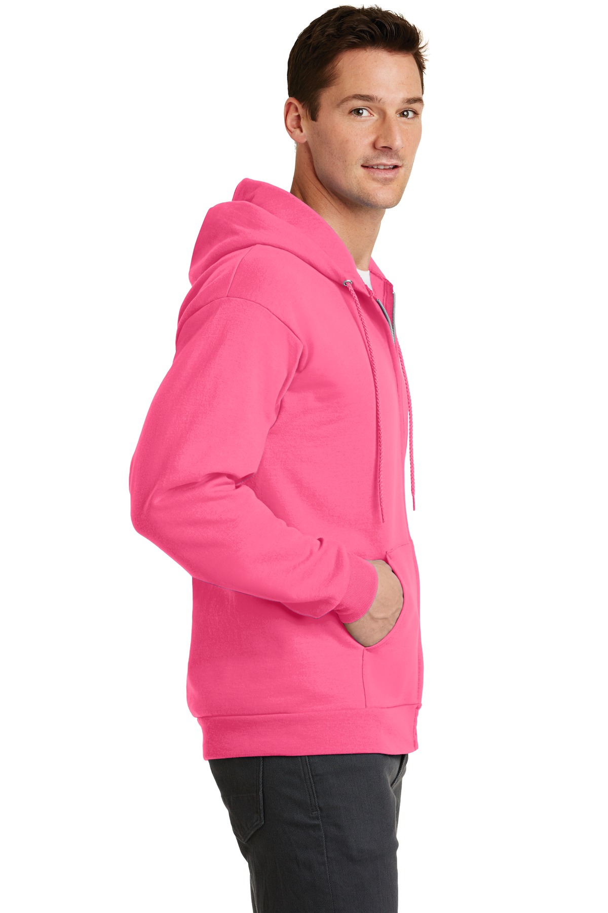 PC78ZH Port & Company - Core Fleece Full-Zip Hooded Sweatshirt. - Siide Image