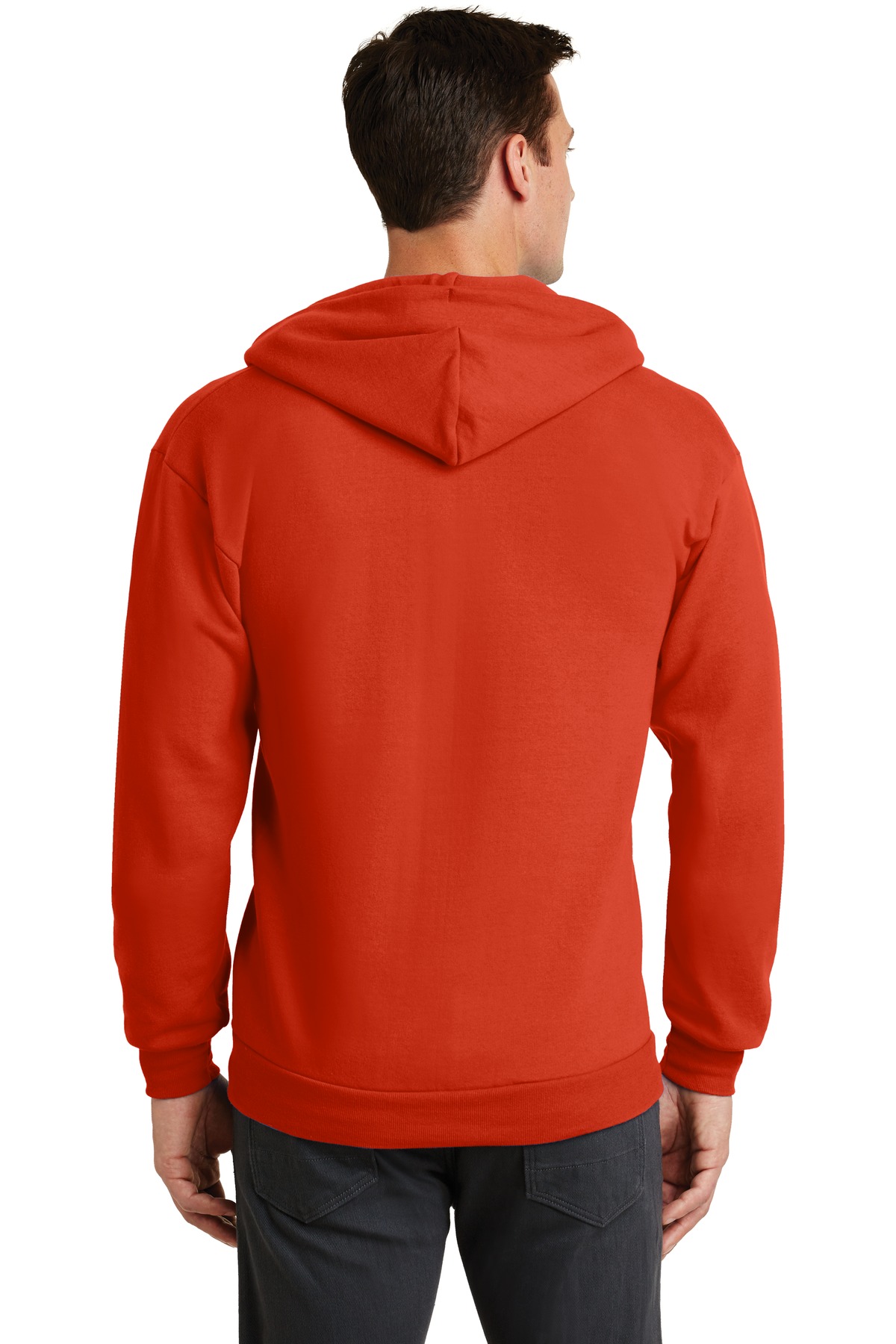PC78ZH Port & Company - Core Fleece Full-Zip Hooded Sweatshirt. - Back Image