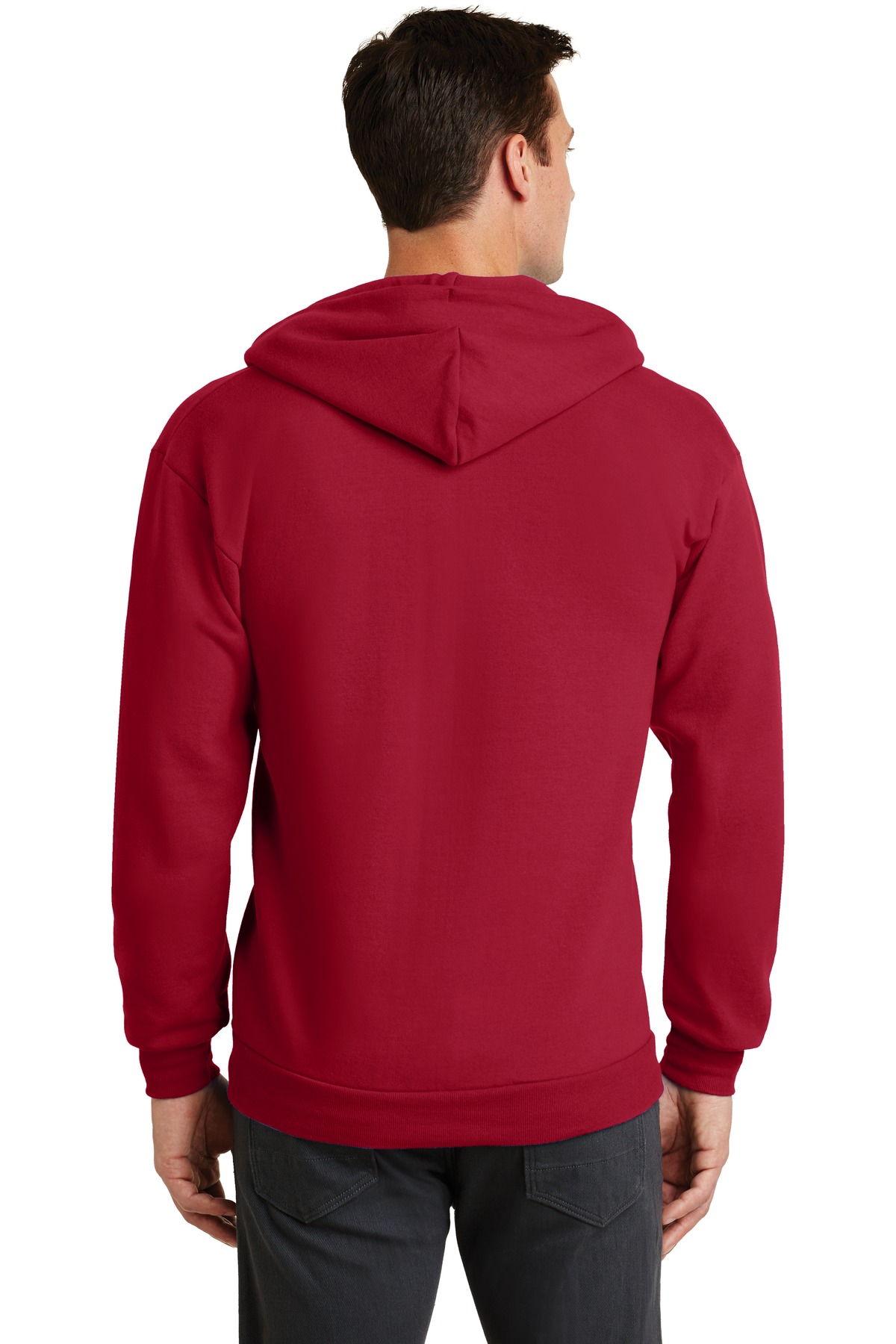 PC78ZH Port & Company Core Fleece Full-Zip Hooded Sweatshirt PC78ZH Port & Company Core Fleece Full-Zip Hooded Sweatshirt - Back Image