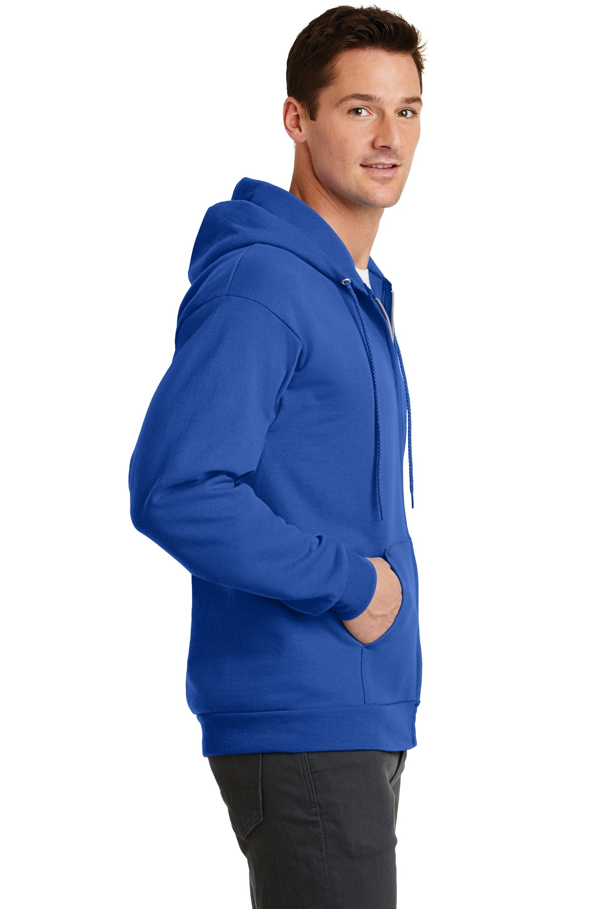 PC78ZH Port & Company Core Fleece Full-Zip Hooded Sweatshirt - Siide Image