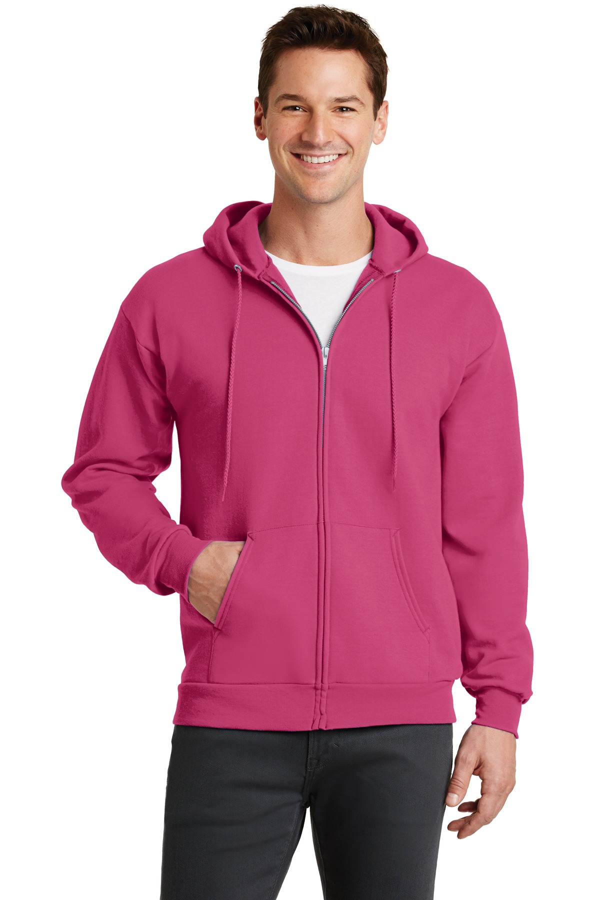 PC78ZH Port & Company - Core Fleece Full-Zip Hooded Sweatshirt.