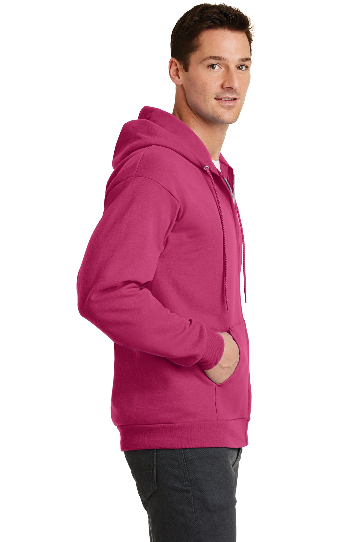 PC78ZH Port & Company - Core Fleece Full-Zip Hooded Sweatshirt. - Siide Image