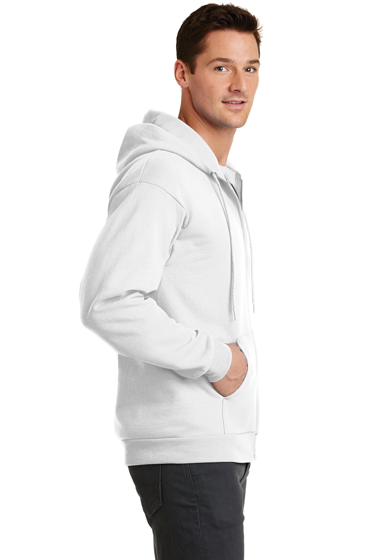 PC78ZH Port & Company - Core Fleece Full-Zip Hooded Sweatshirt. - Siide Image