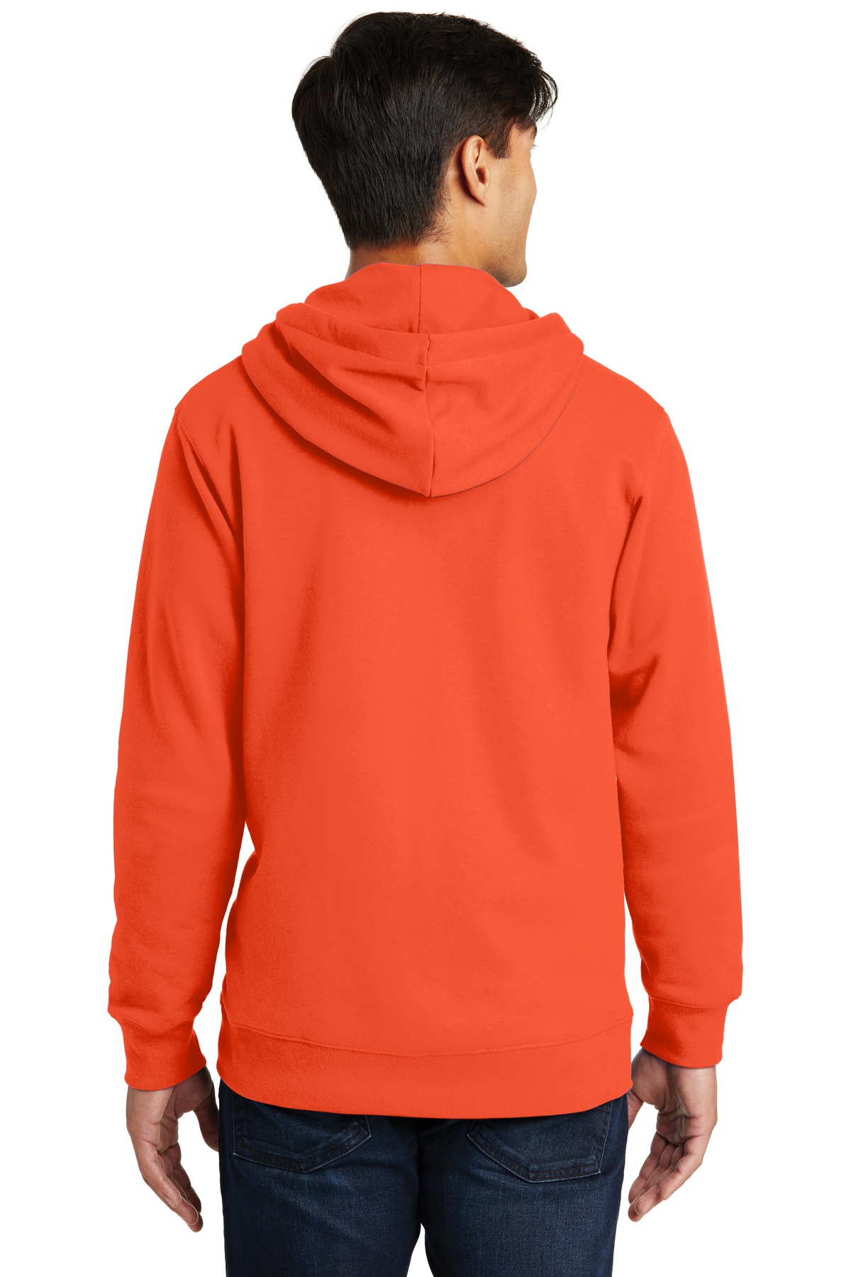 PC850ZH Port & Company Fan Favorite Fleece Full-Zip Hooded Sweatshirt. - Back Image