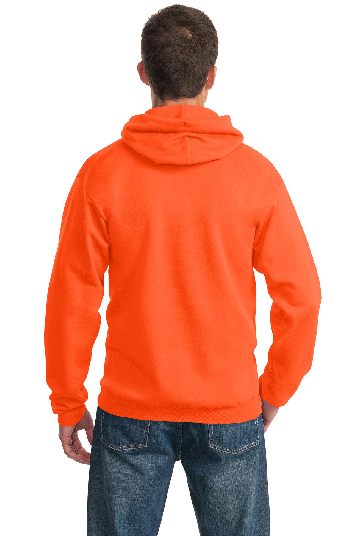 PC90H Port & Company - Essential Fleece Pullover Hooded Sweatshirt. - Back Image