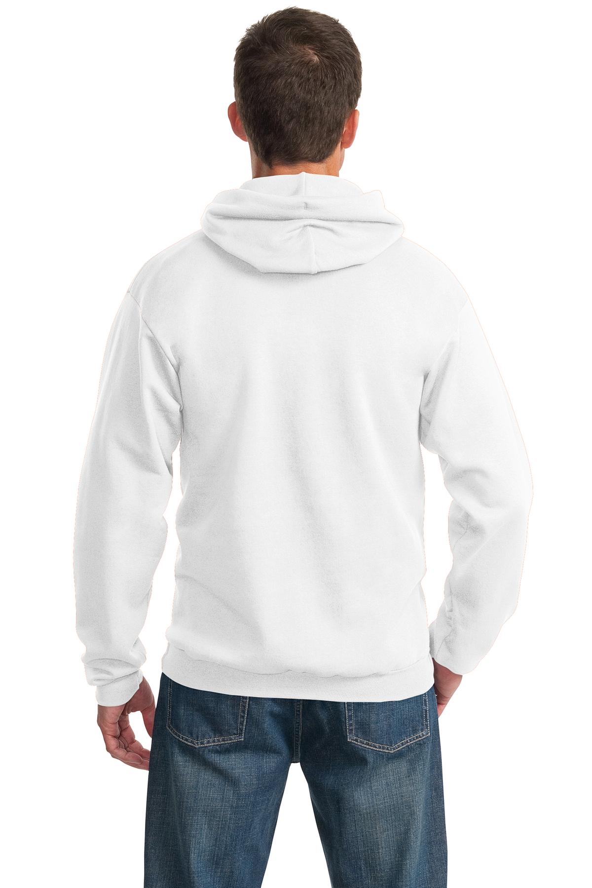PC90H Port & Company - Essential Fleece Pullover Hooded Sweatshirt. - Back Image