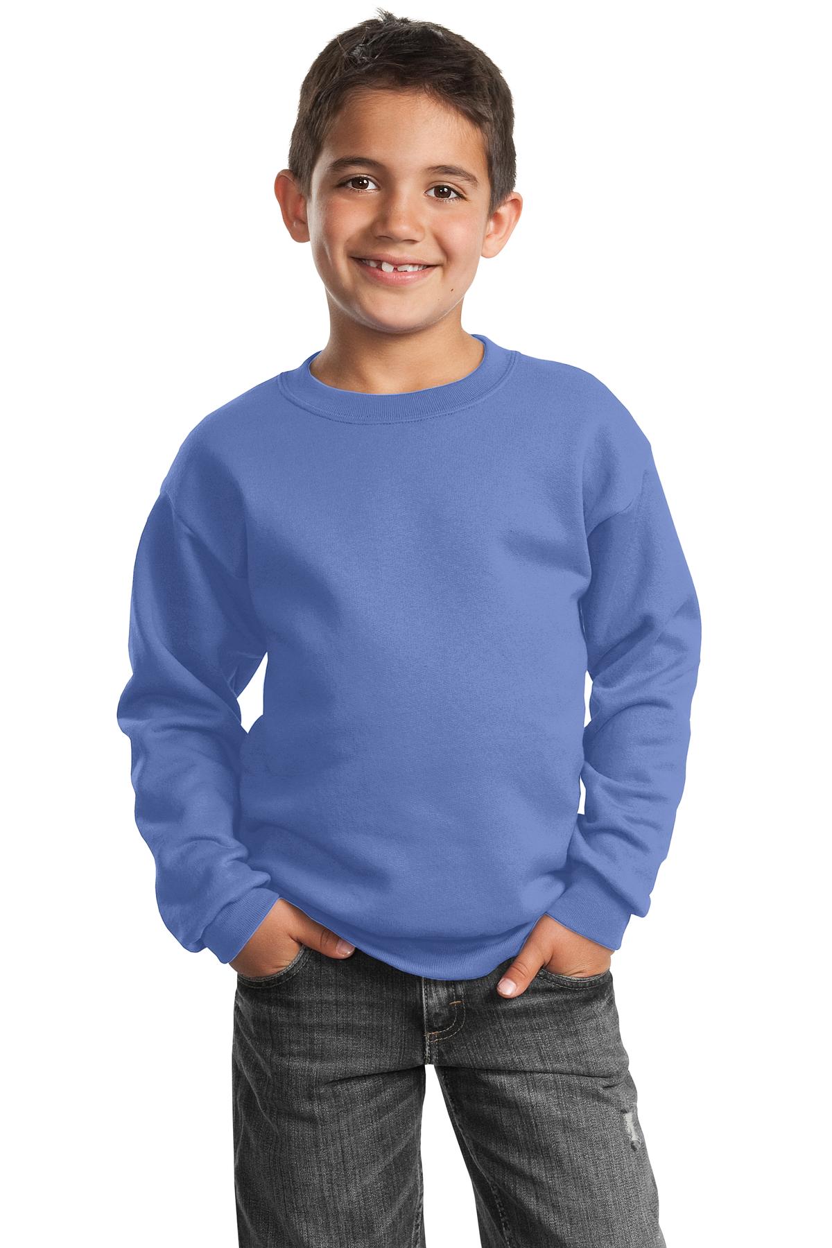 PC90Y Port & Company - Youth Core Fleece Crewneck Sweatshirt. PC90Y Port & Company - Youth Core Fleece Crewneck Sweatshirt.