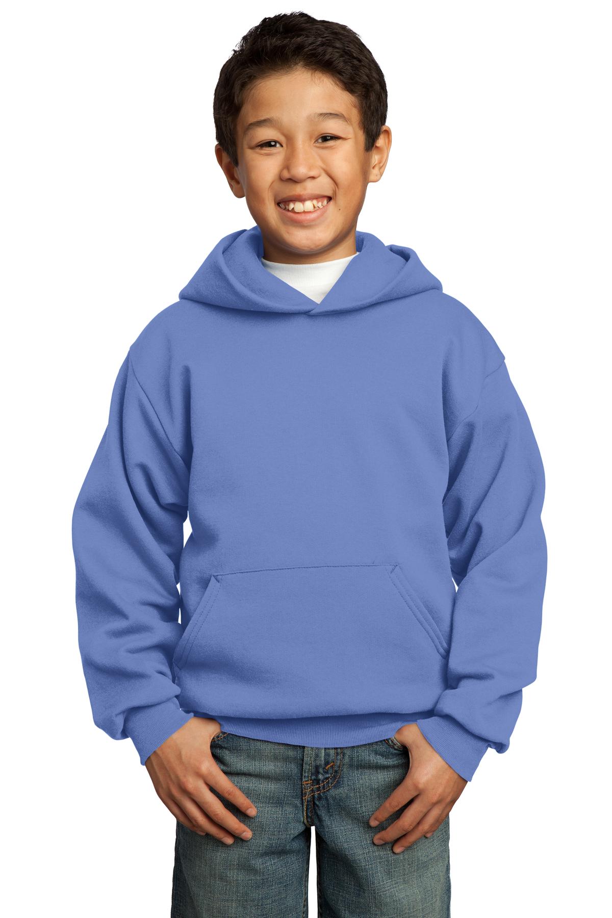 PC90YH Port & Company - Youth Core Fleece Pullover Hooded Sweatshirt.