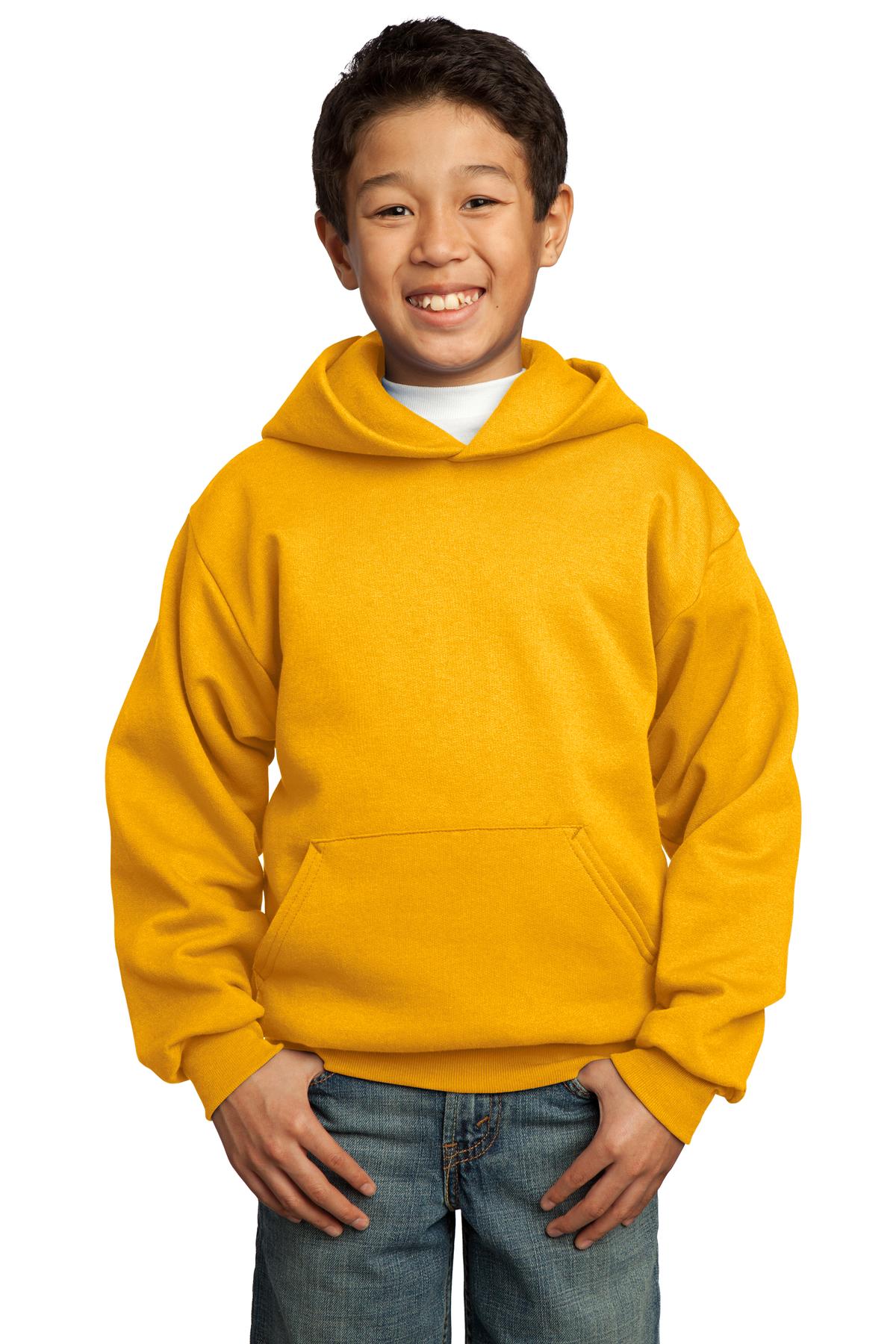 PC90YH Port & Company - Youth Core Fleece Pullover Hooded Sweatshirt.