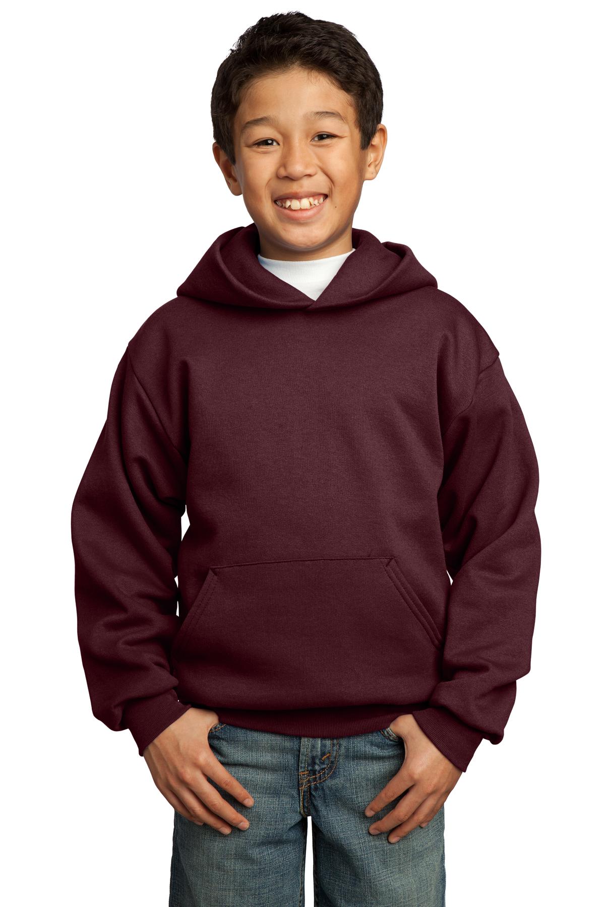 PC90YH Port & Company - Youth Core Fleece Pullover Hooded Sweatshirt.